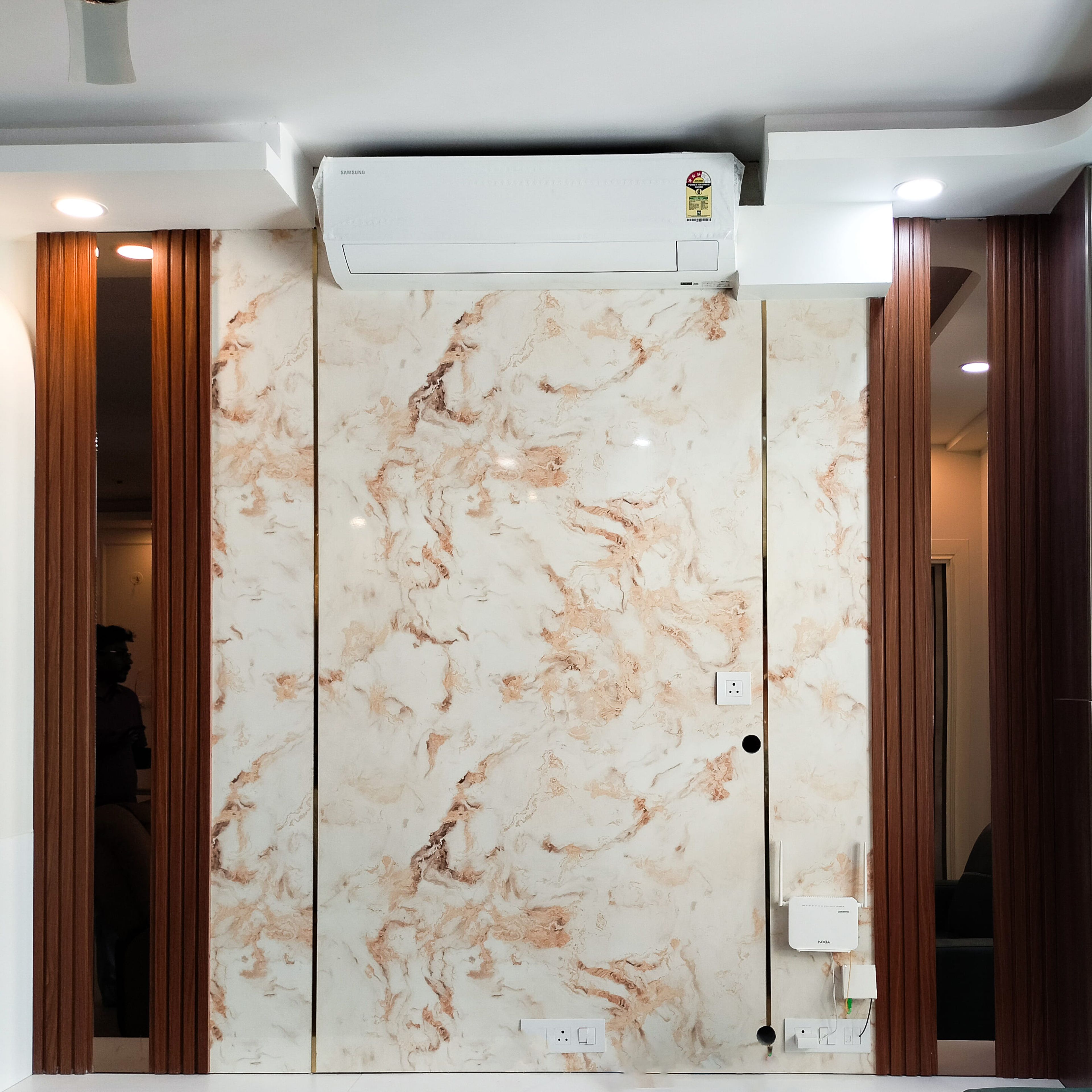 Marble patterned wall design