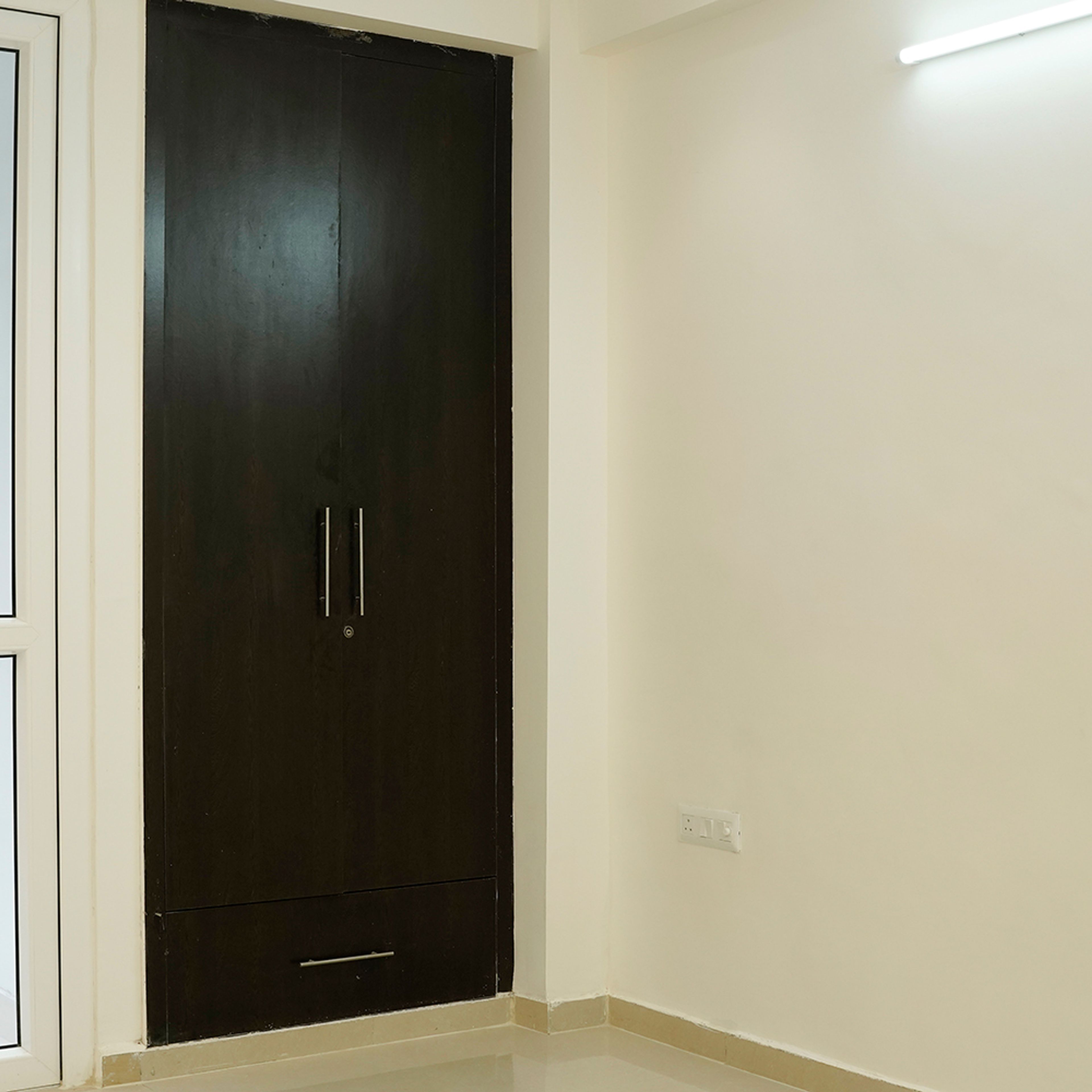 2-Door Dark Brown Swing Wardrobe Design