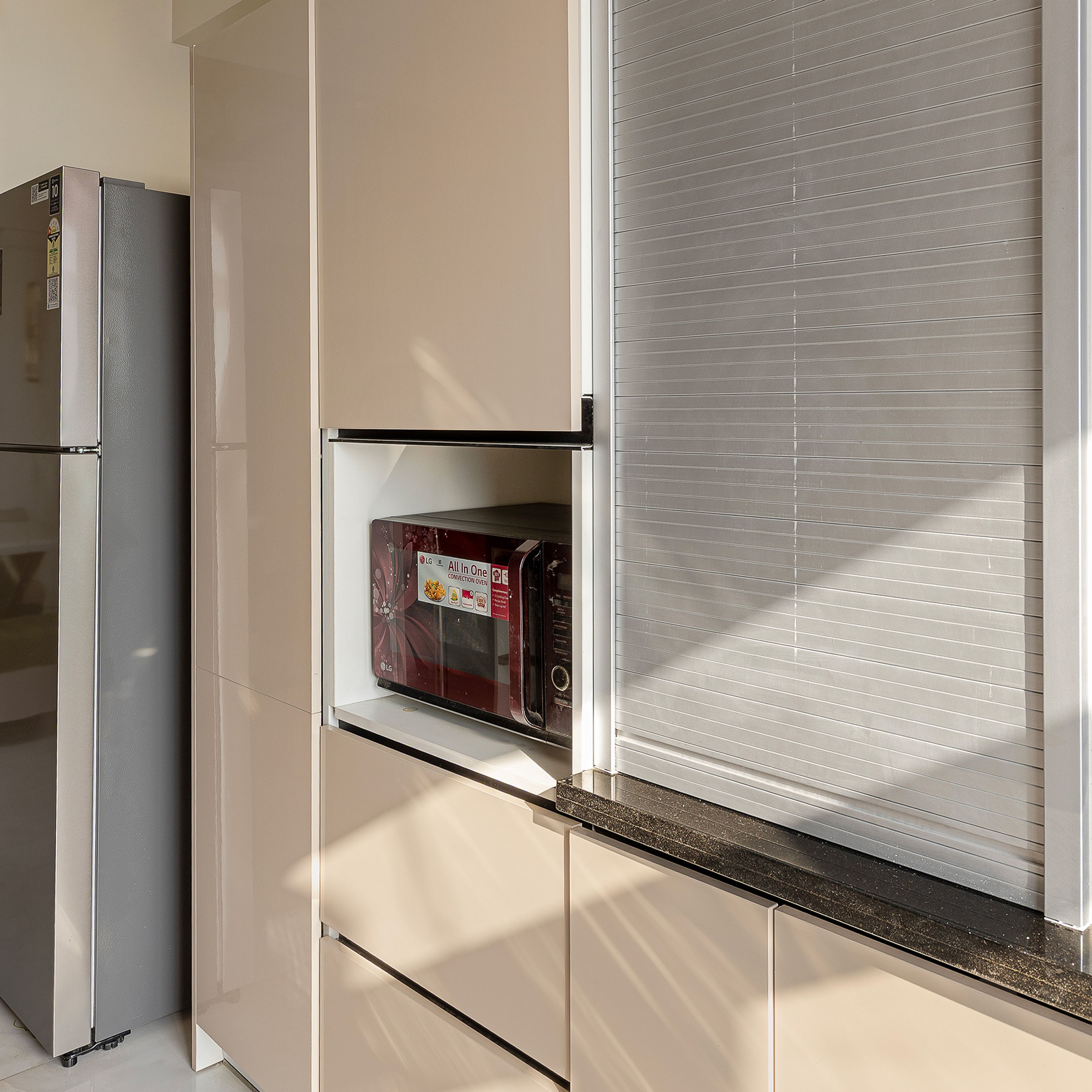 Parallel Kitchen Design with Cream Base Units