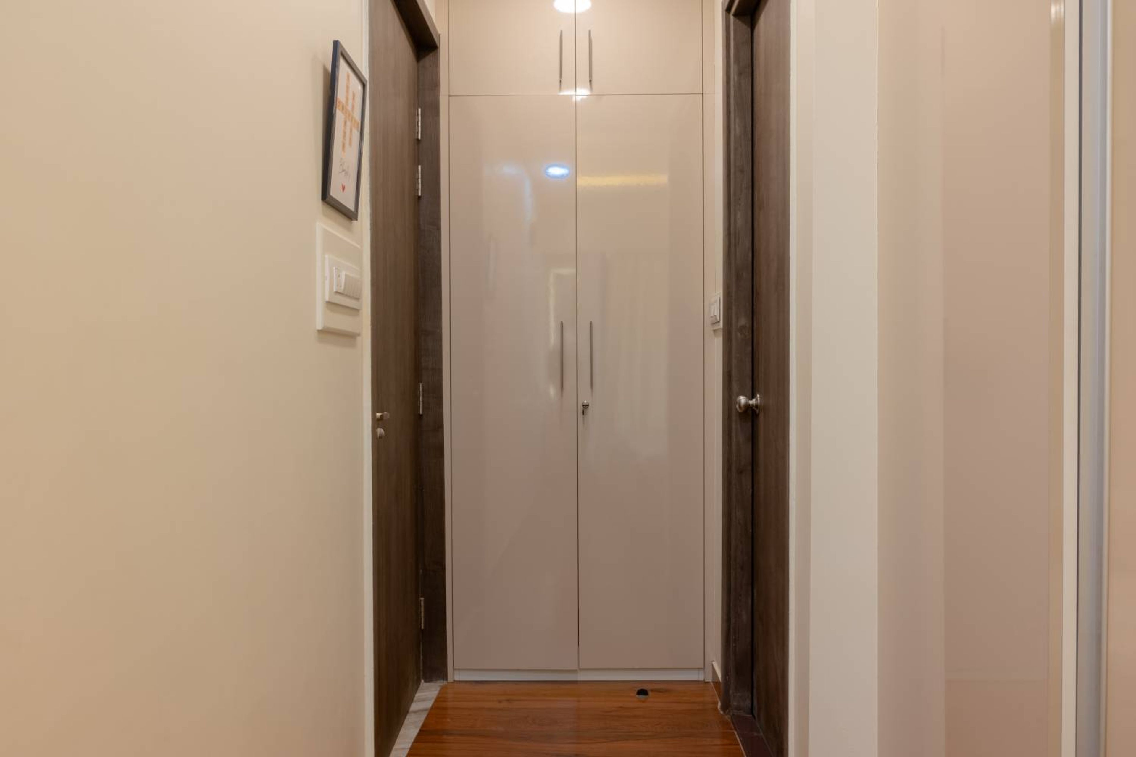 2-Door Beige Swing Wardrobe Design