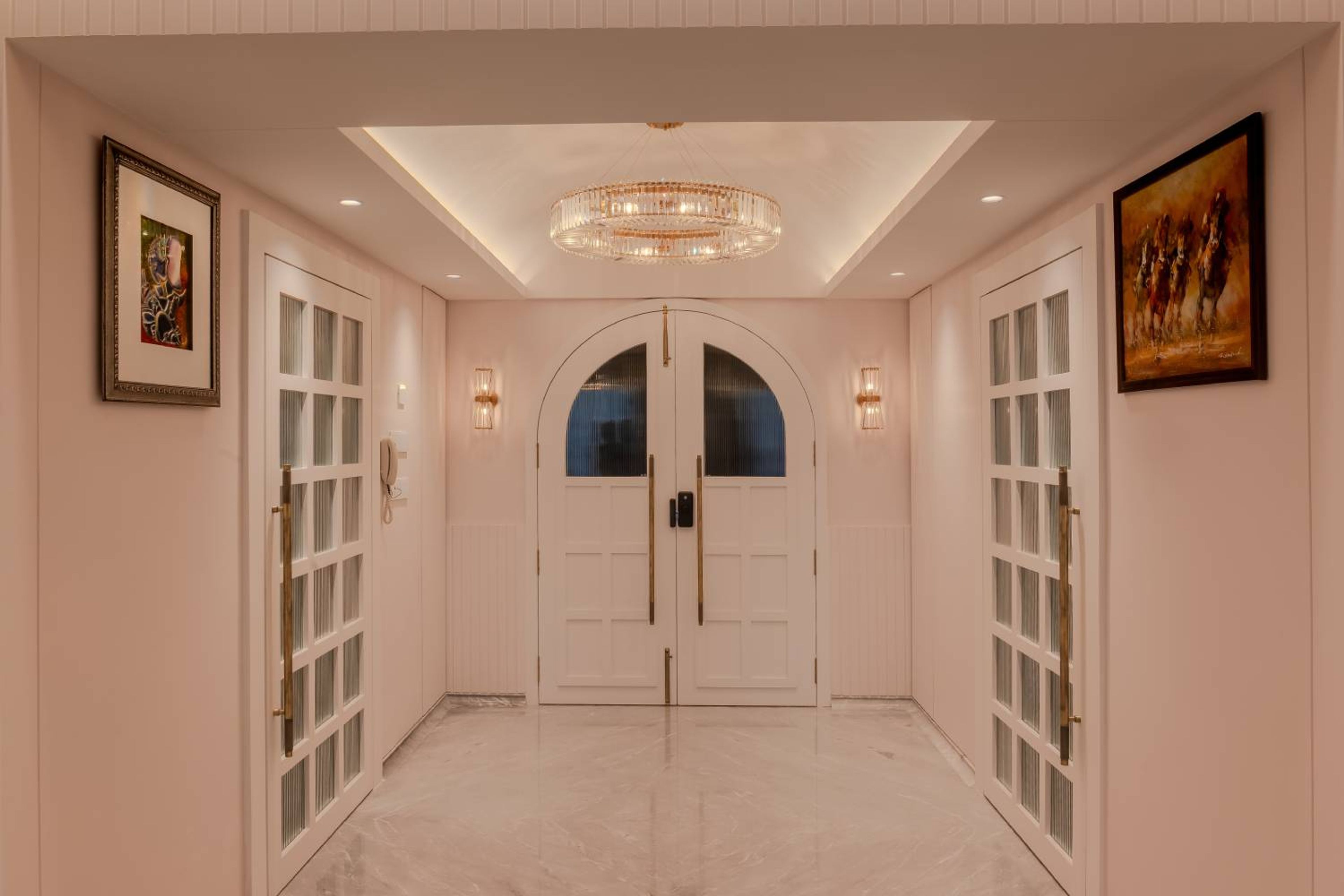 POP Peripheral False Ceiling Design with Painted Finish