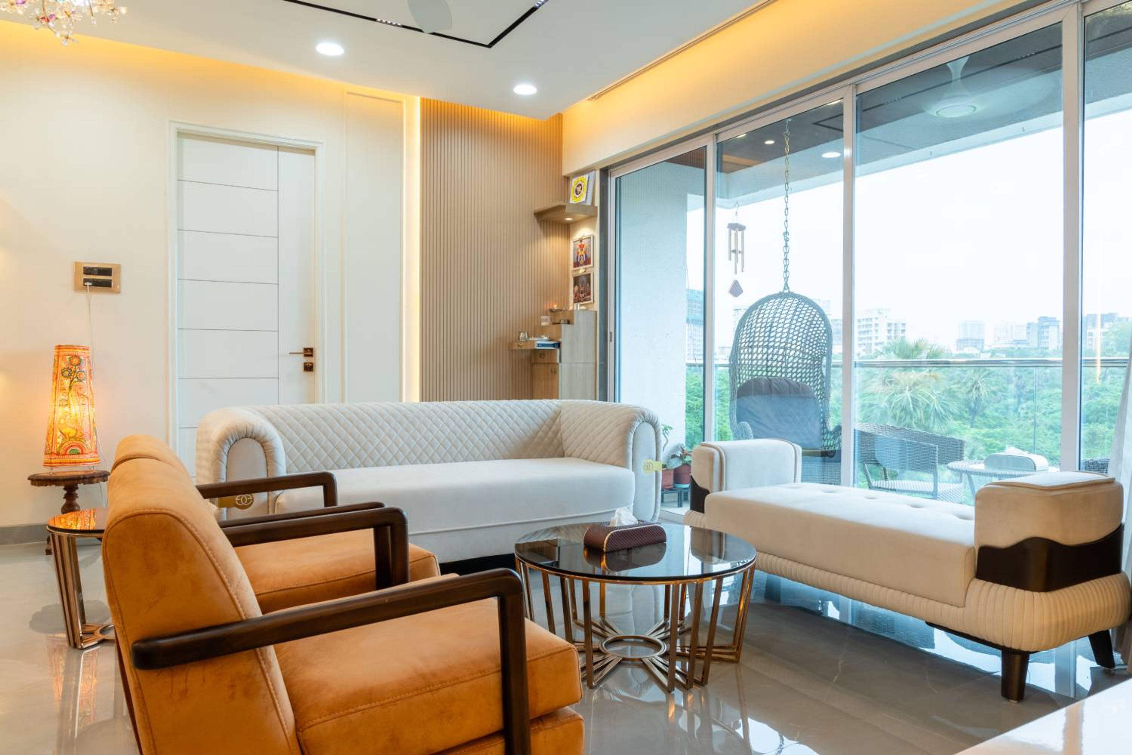 Living Room Design with 3-Seater Sofa