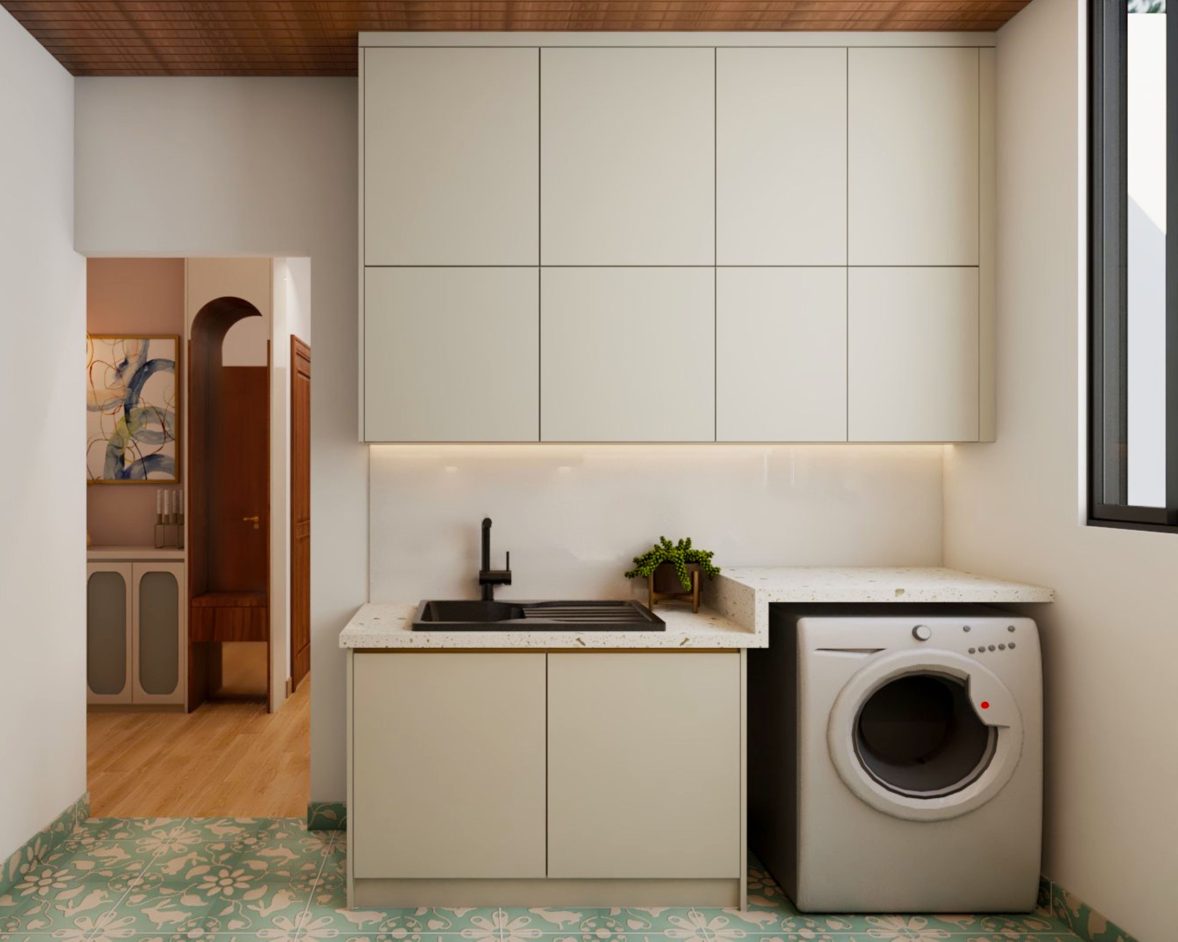 Parallel Modular Kitchen Design with Under Cabinet Lighting and Dishwasher Storage