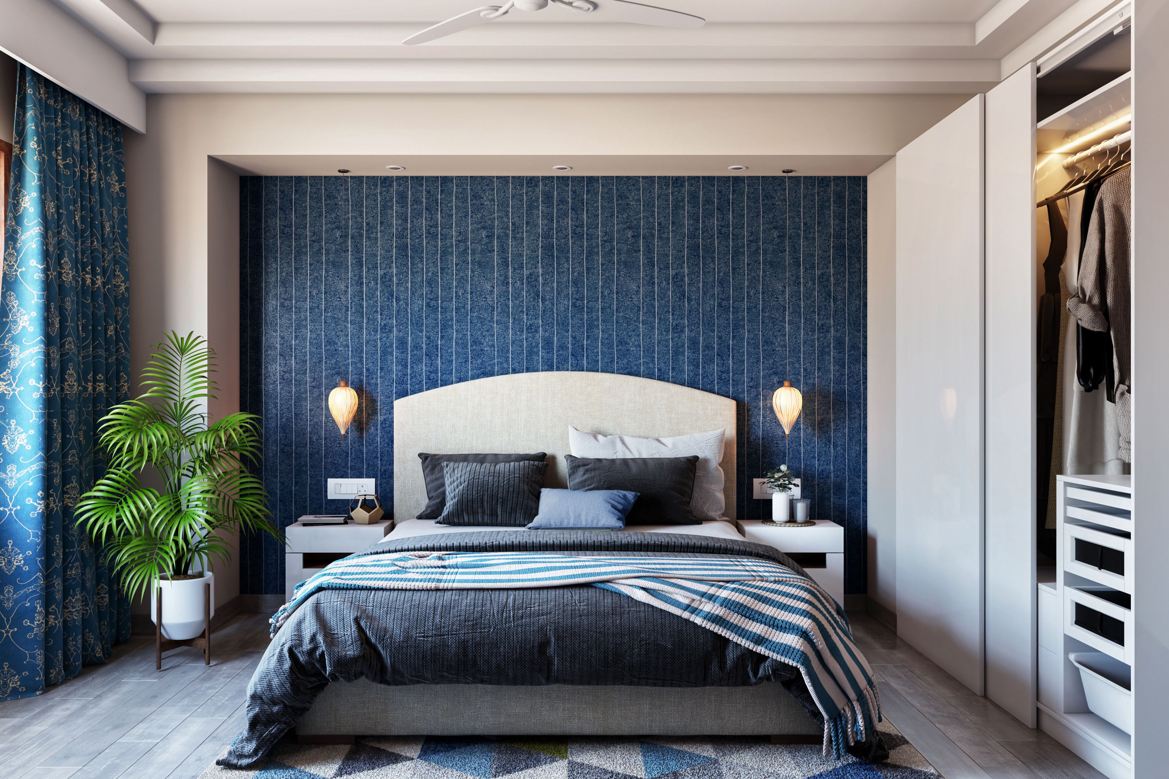 Spacious Master Bedroom Design With Large Window