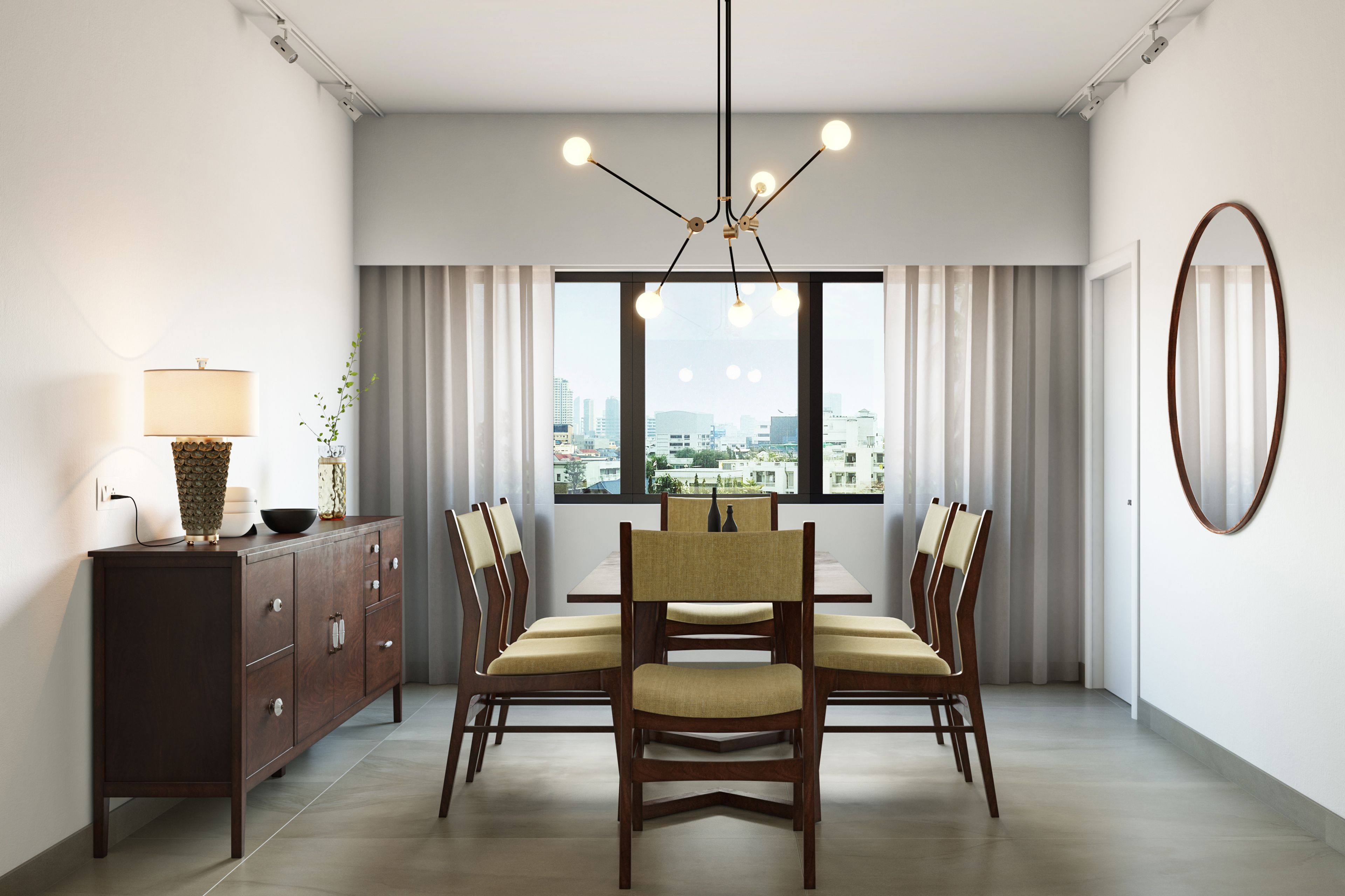 Rustic-Themed Spacious Dining Room Design With Ample Storage