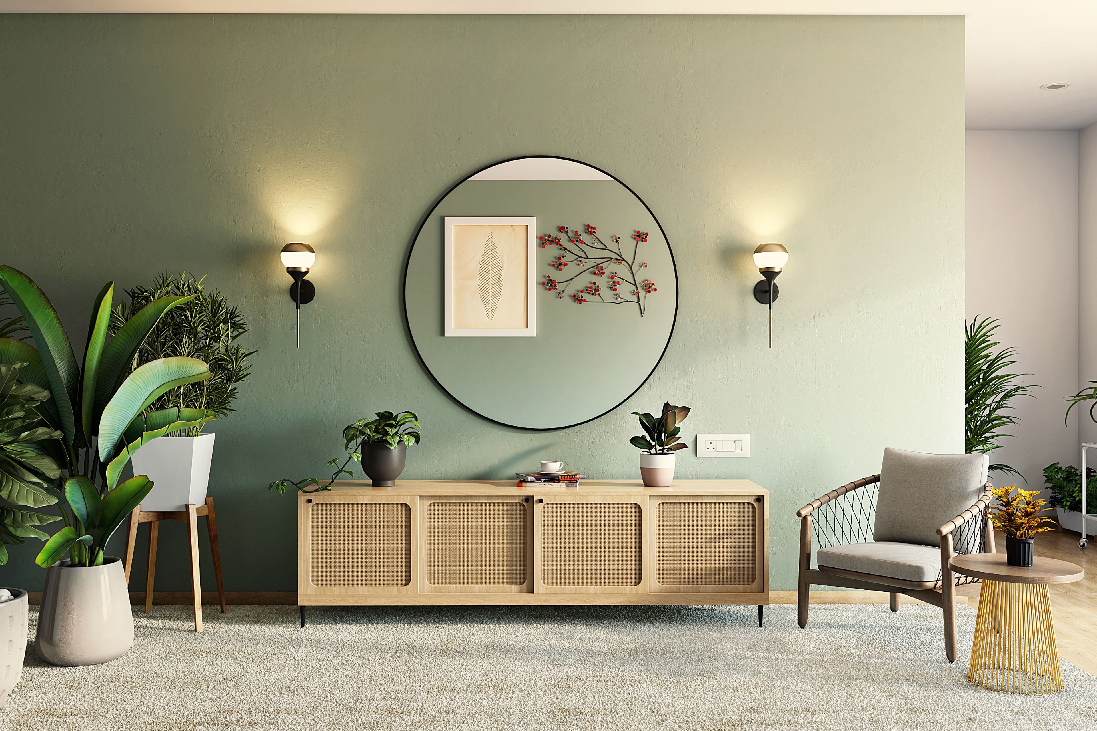 Bohemian Themed Foyer - Livspace