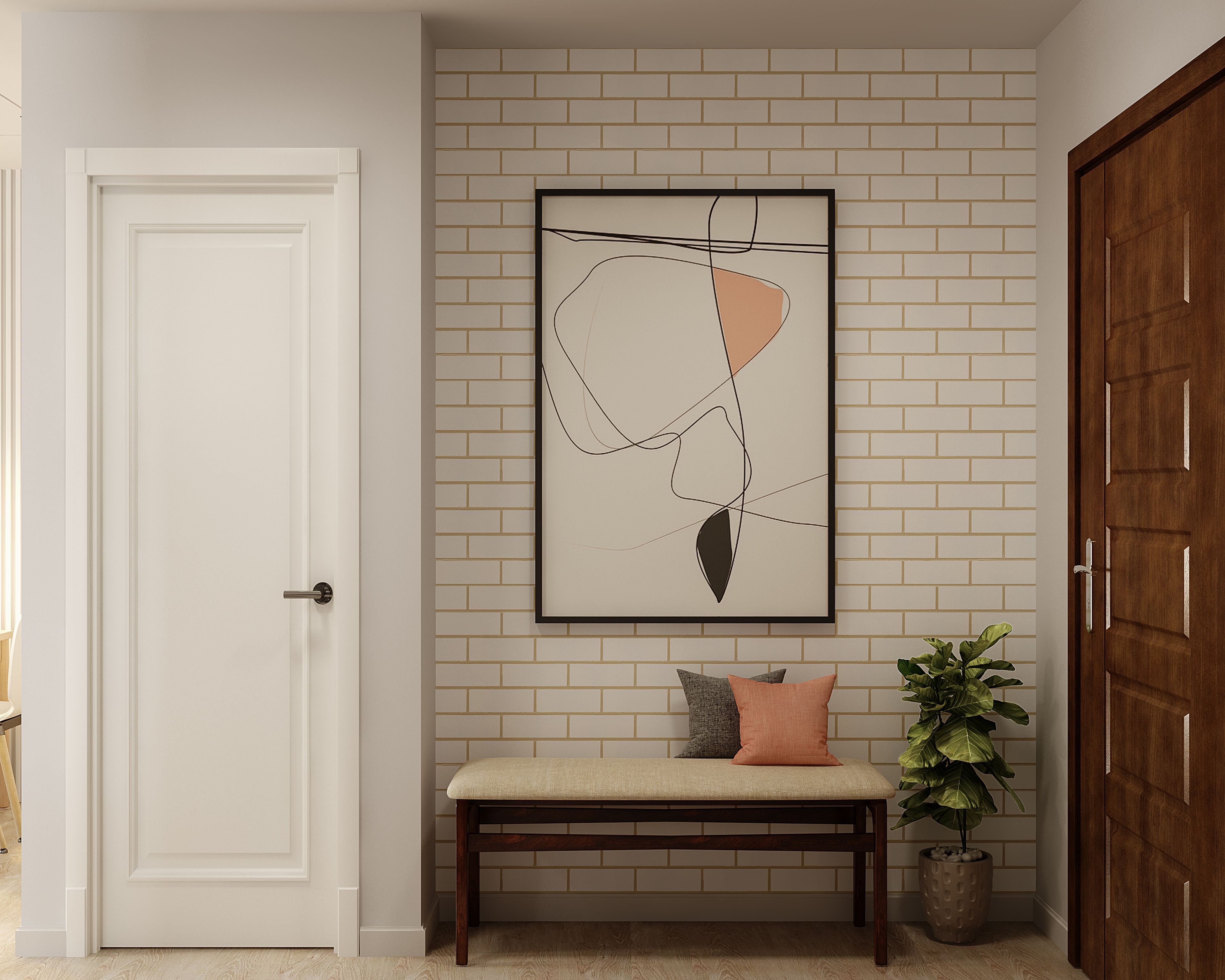 Modern Style Spacious Convenient Foyer Design