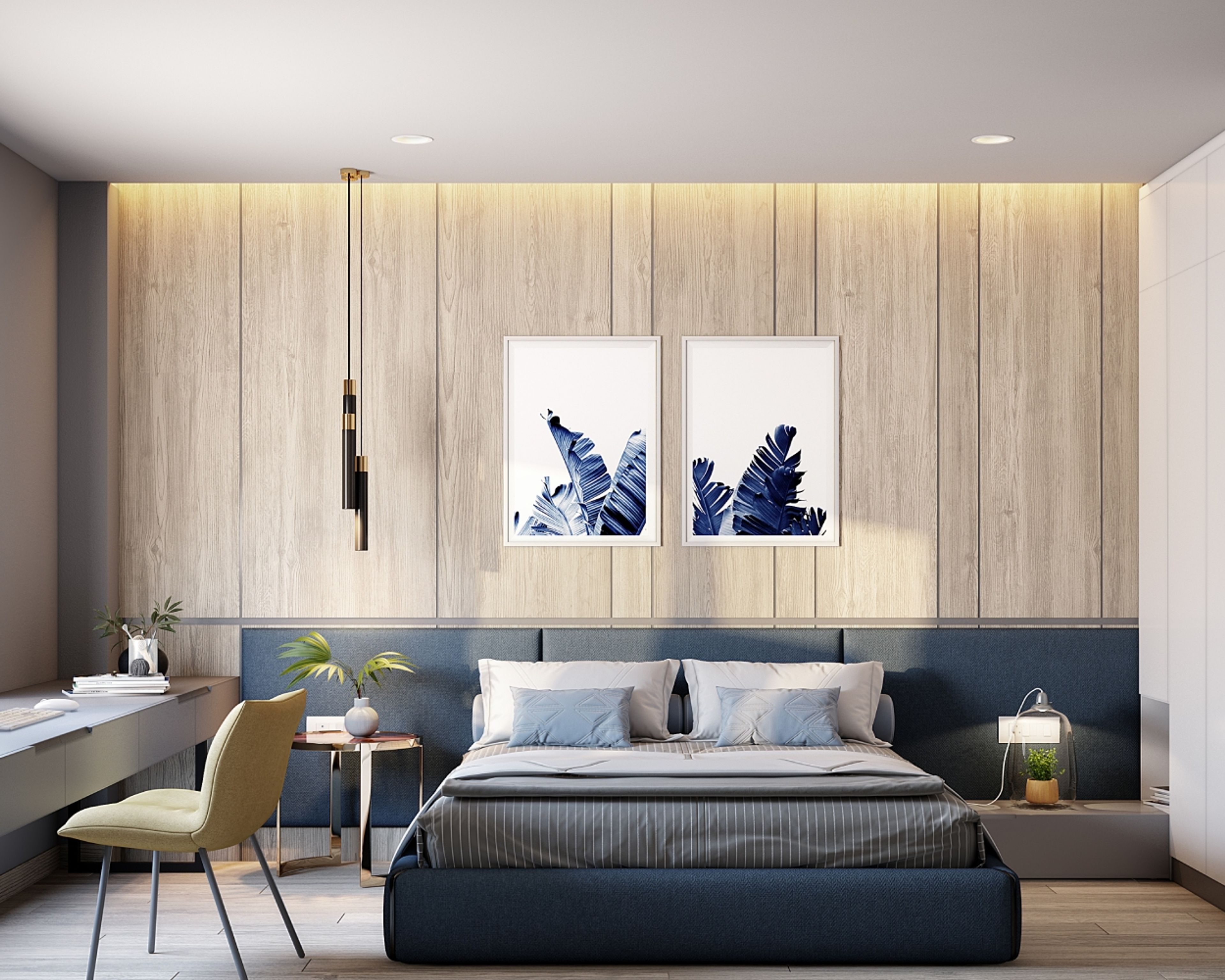 Gypsum Ceiling Design With Drop Lights - Livspace