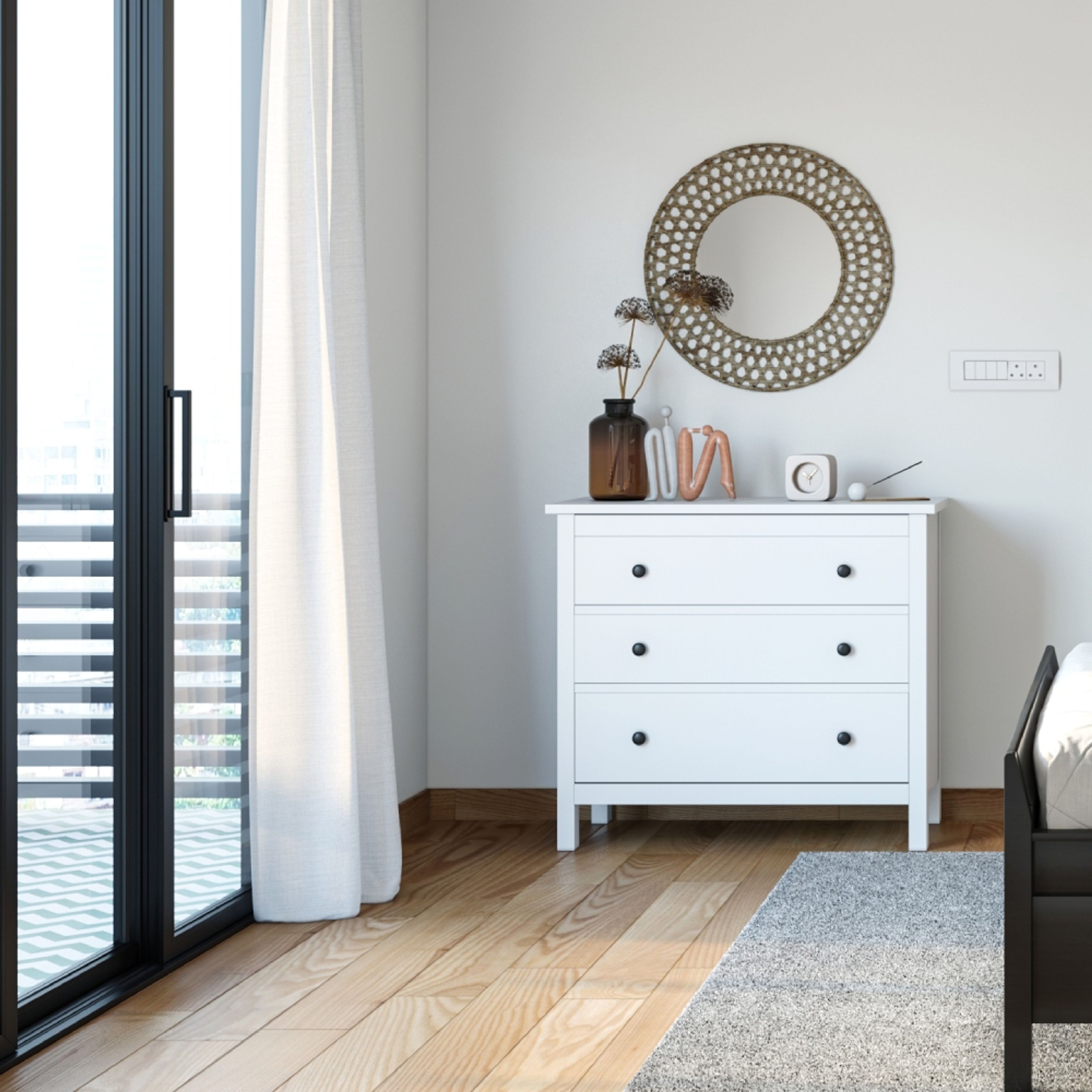 Light Brown Wood Flooring Design - Livspace