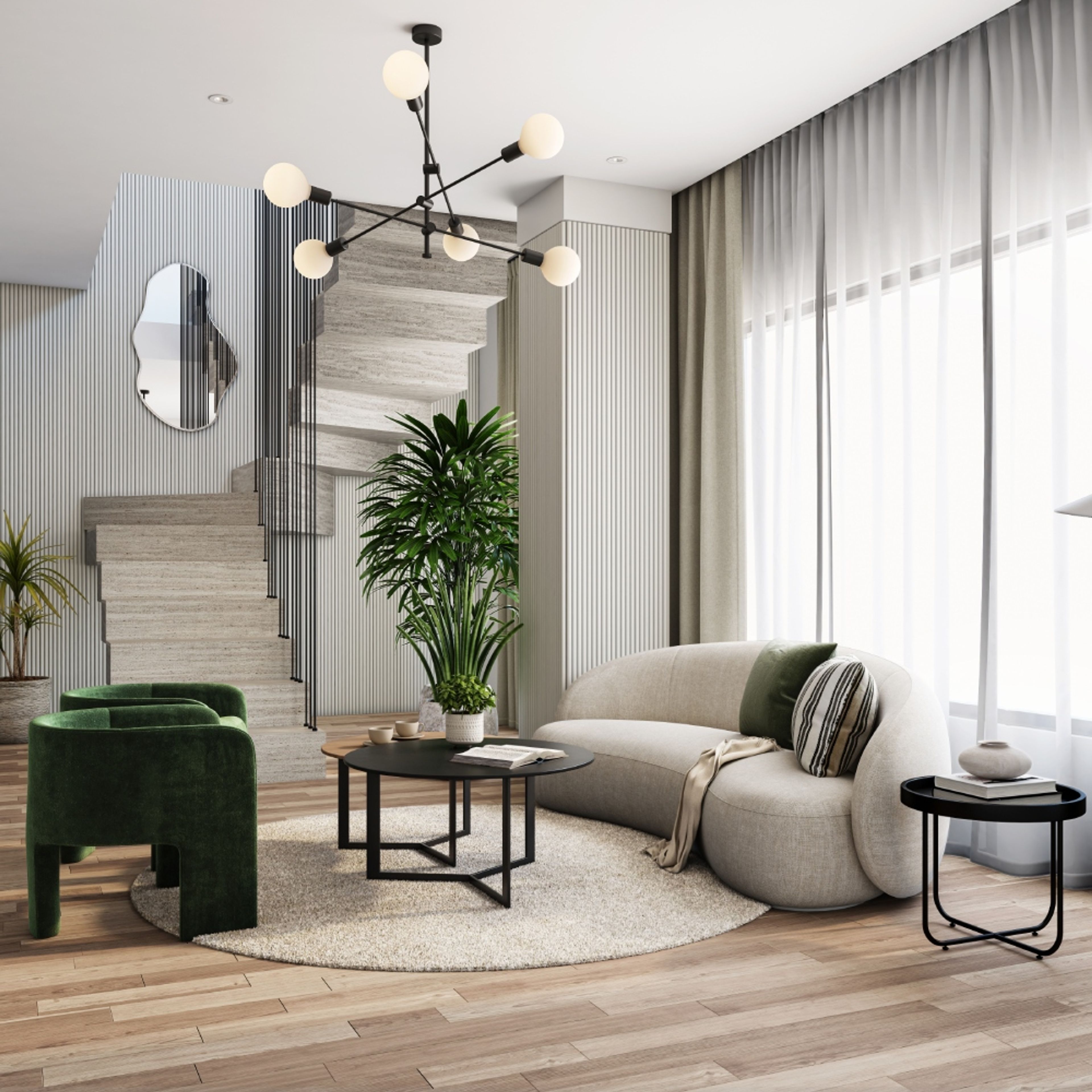 White Wall Panel With Grooves - Livspace