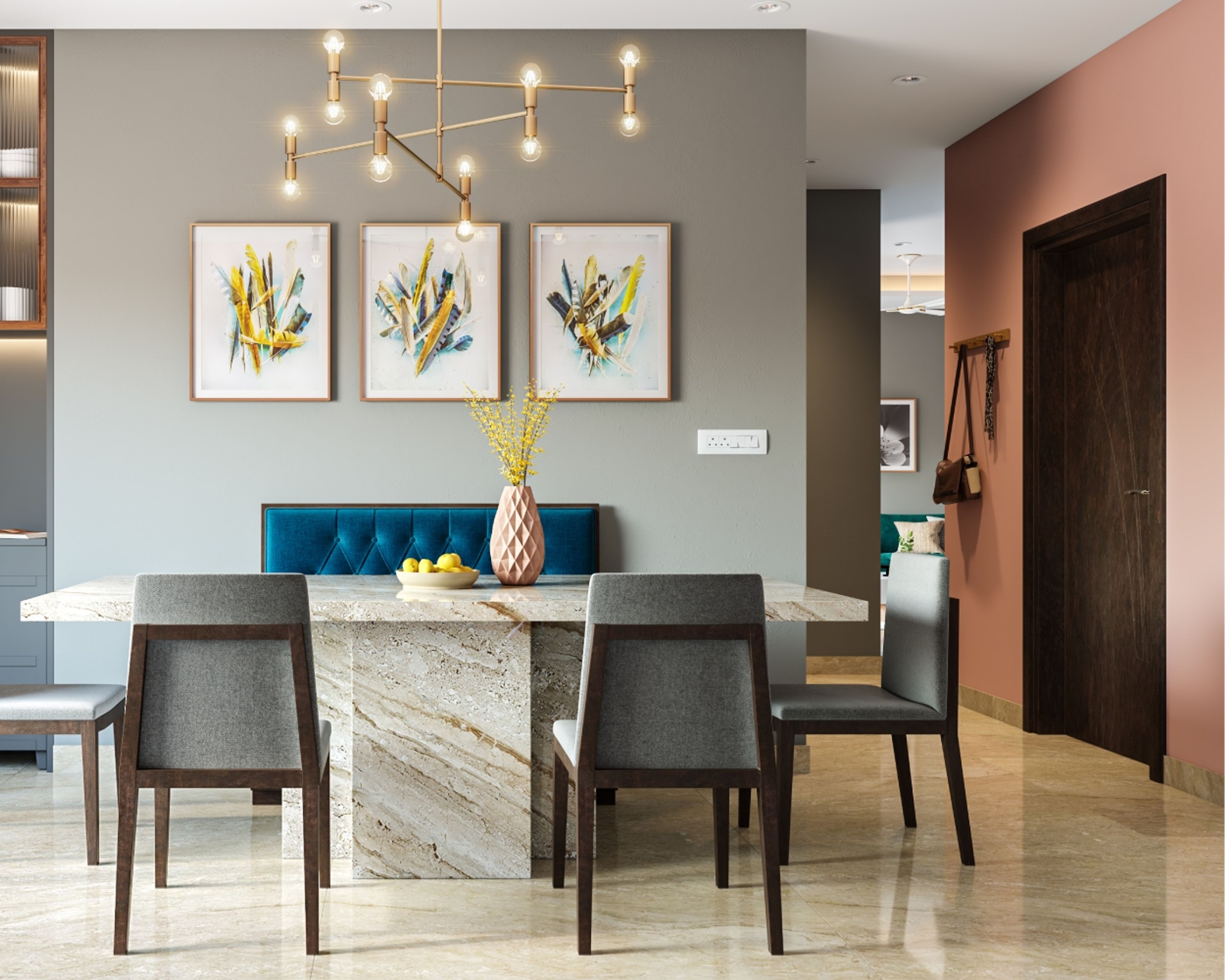 Light Grey Dining Room Wall Paint