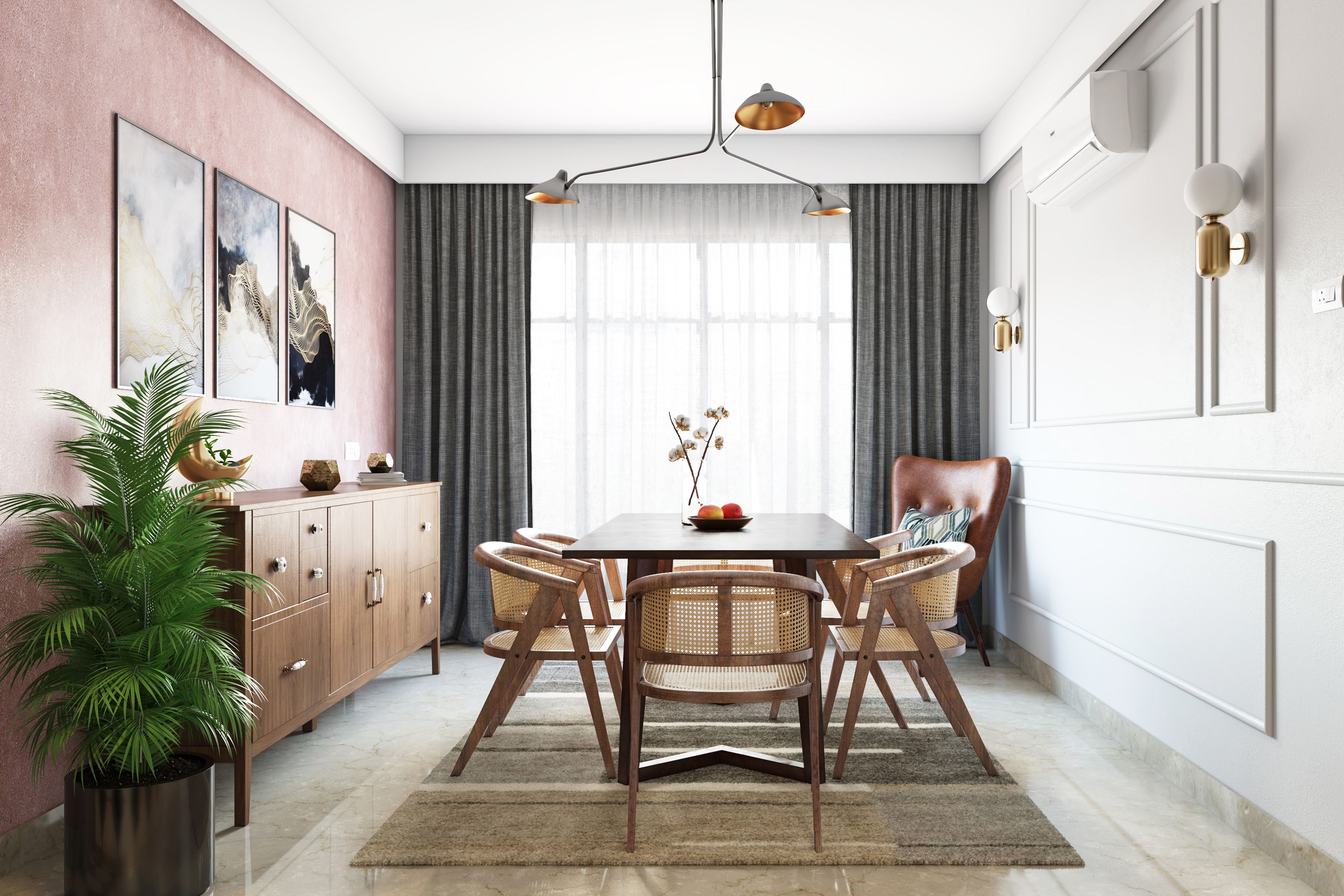 Classic 6-Seater Dining Room - Livspace