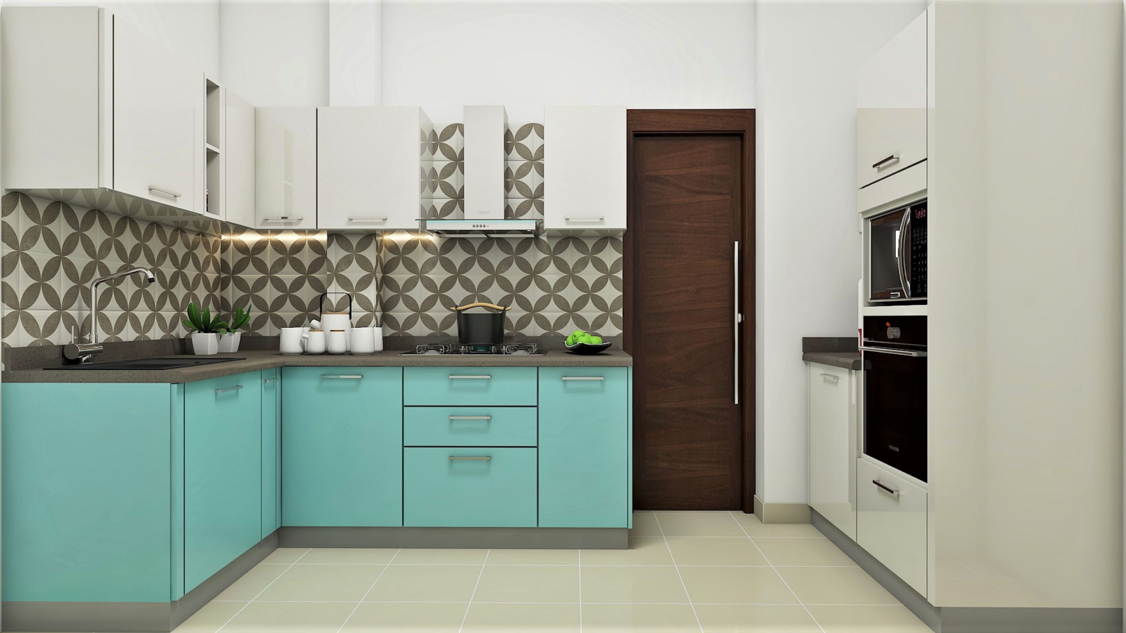 Blue Contemporary Kitchen