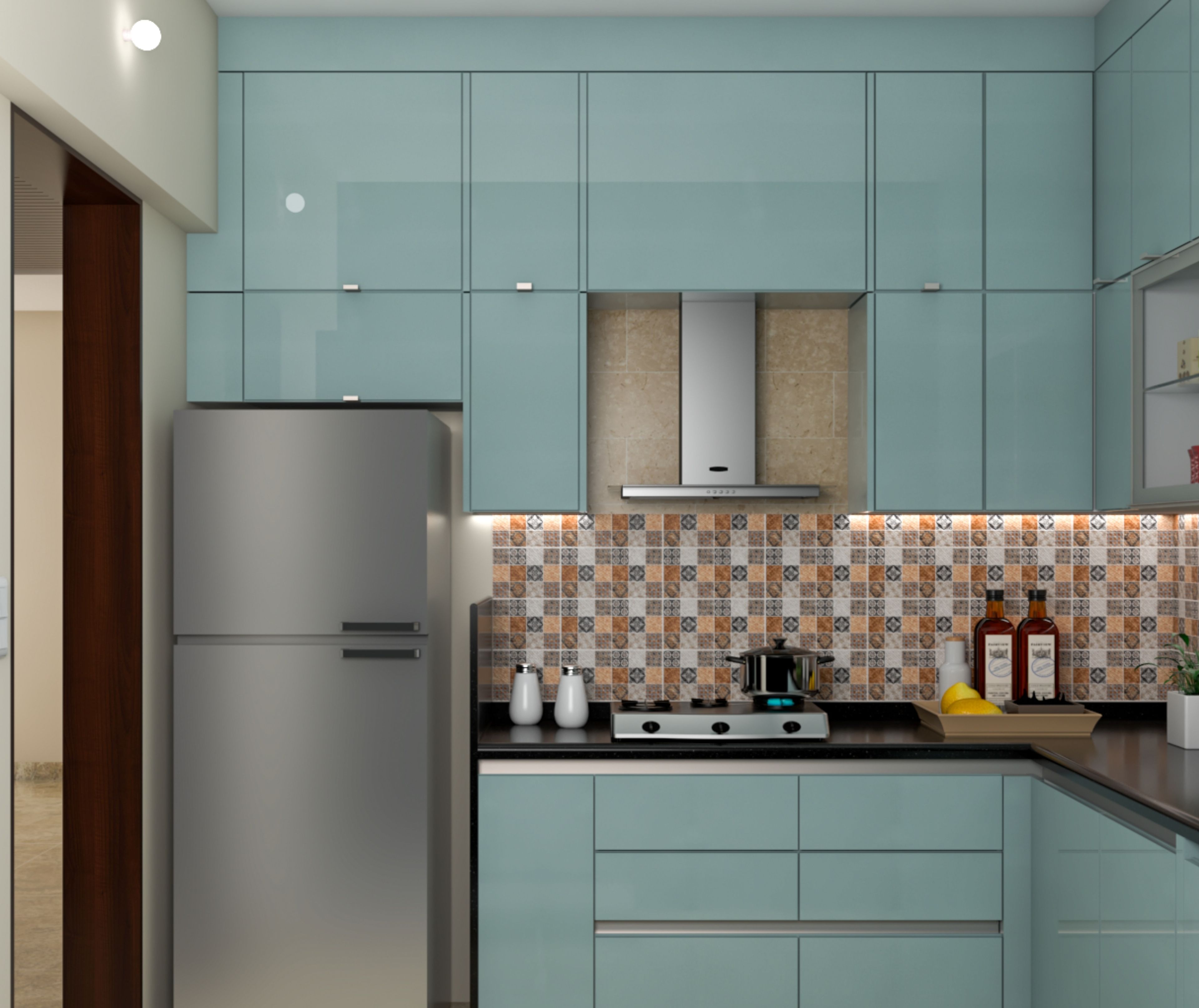 Monochrome Modular Kitchen