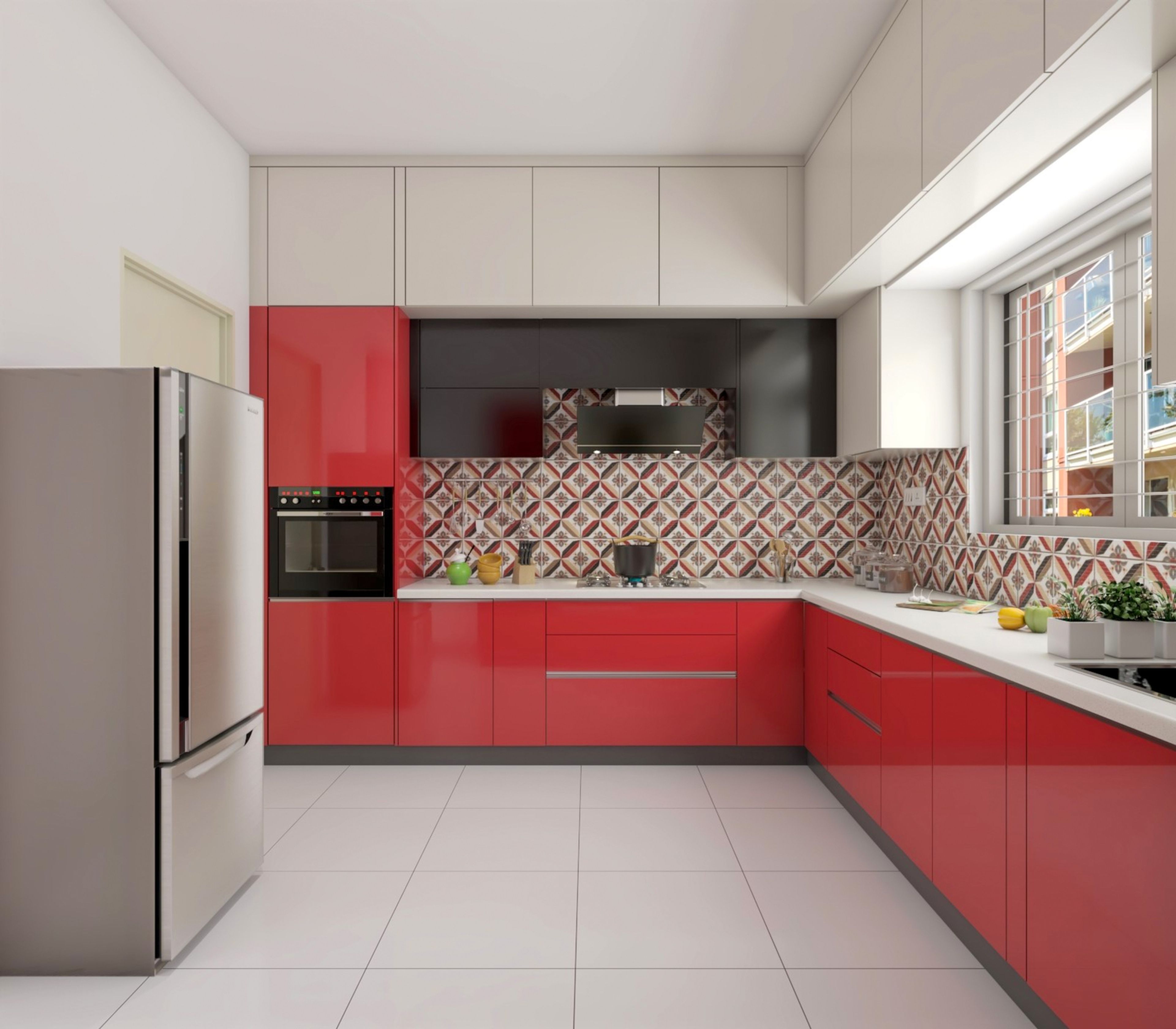 U-Shaped Modular Kitchen