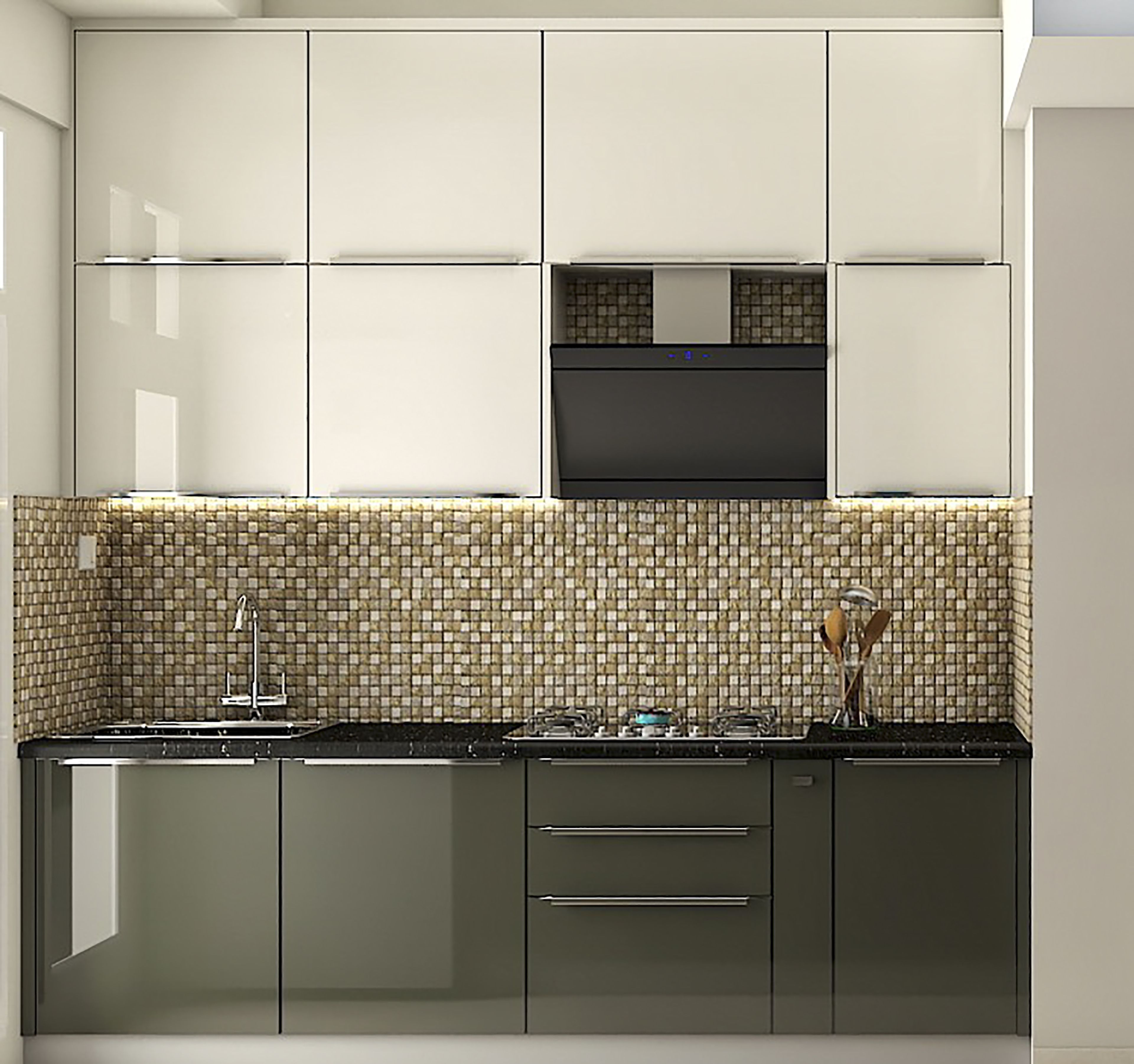 Low Maintenance Glossy Kitchen