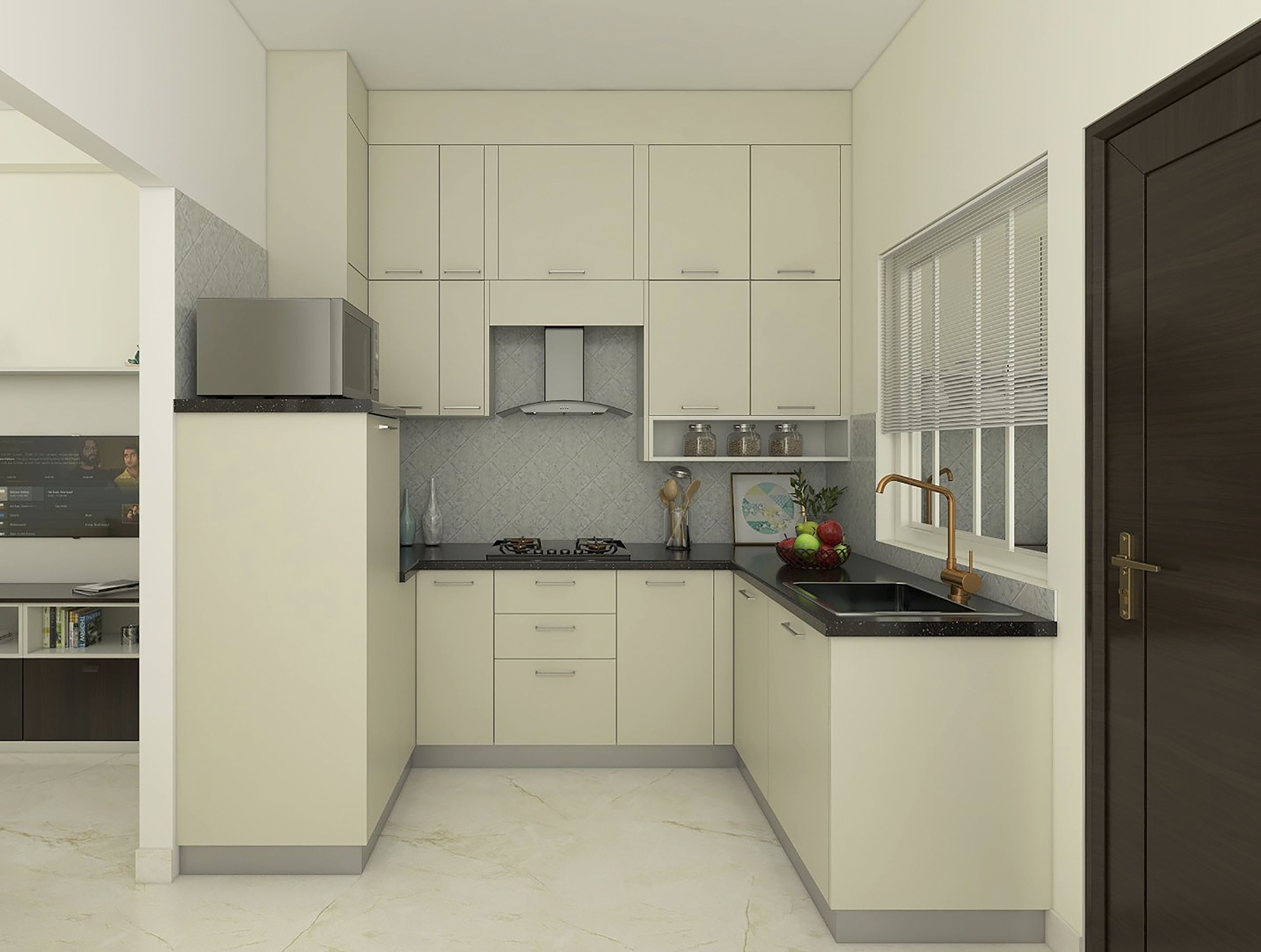 U-Shaped Modern Kitchen