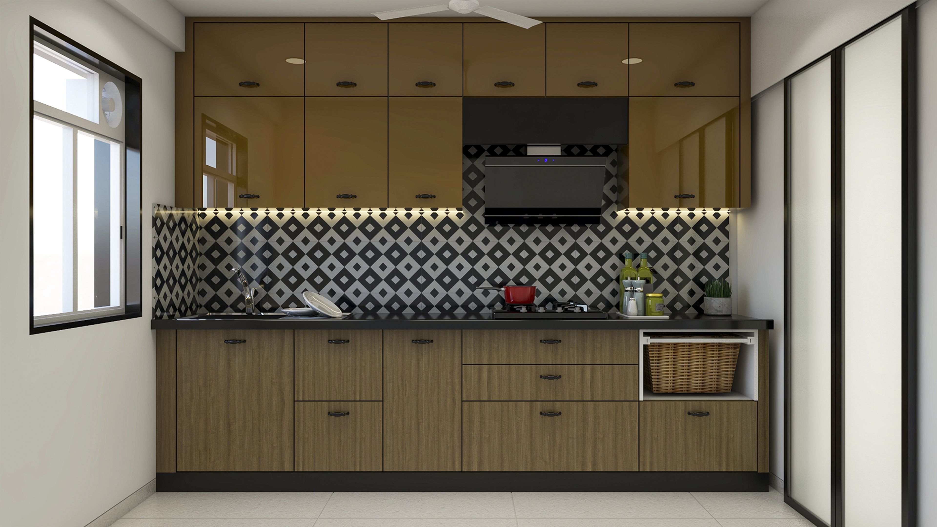 Economical Contemporary Kitchen