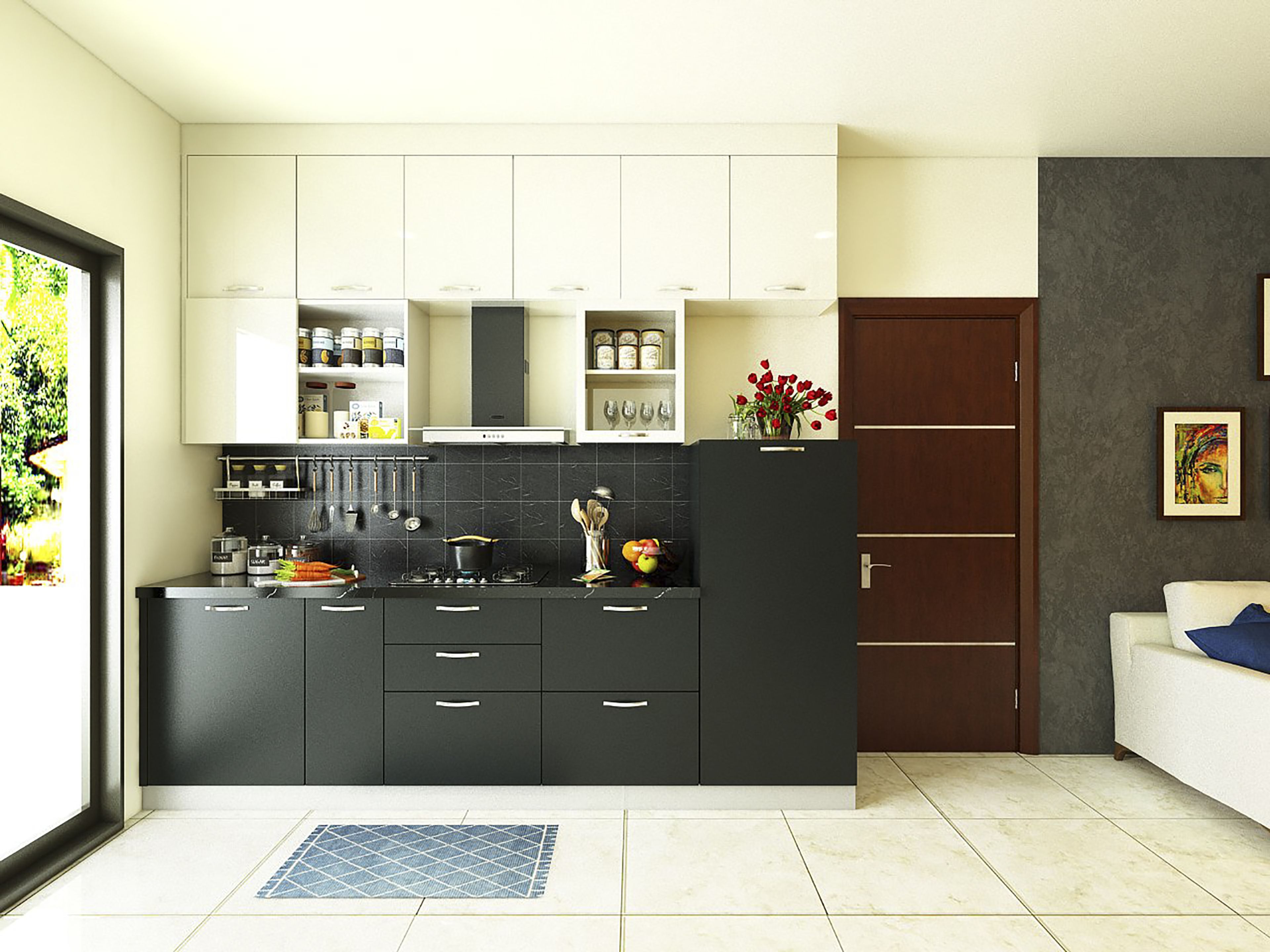Ultramodern Parallel Kitchen