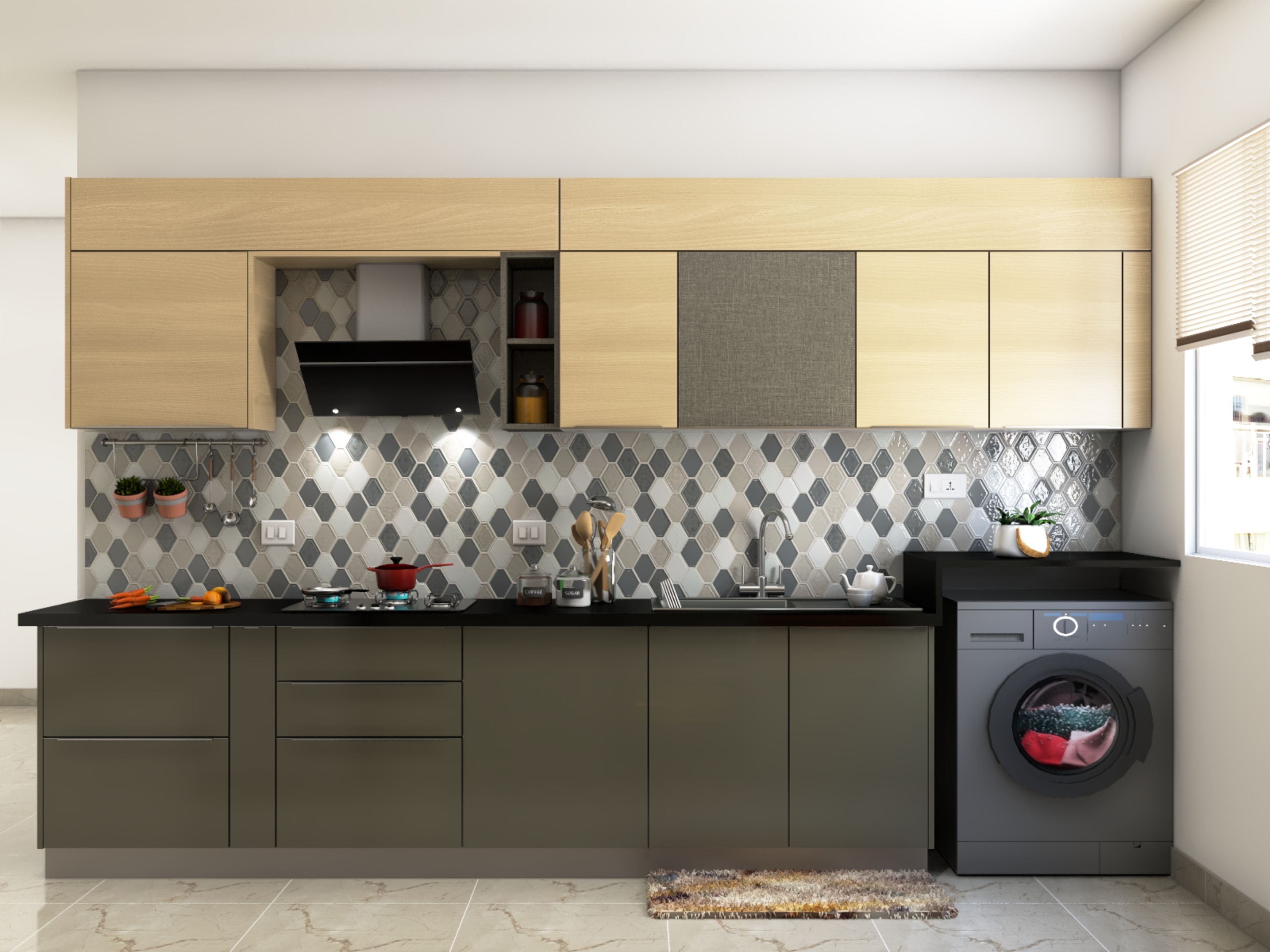 Spacious Contemporary Kitchen