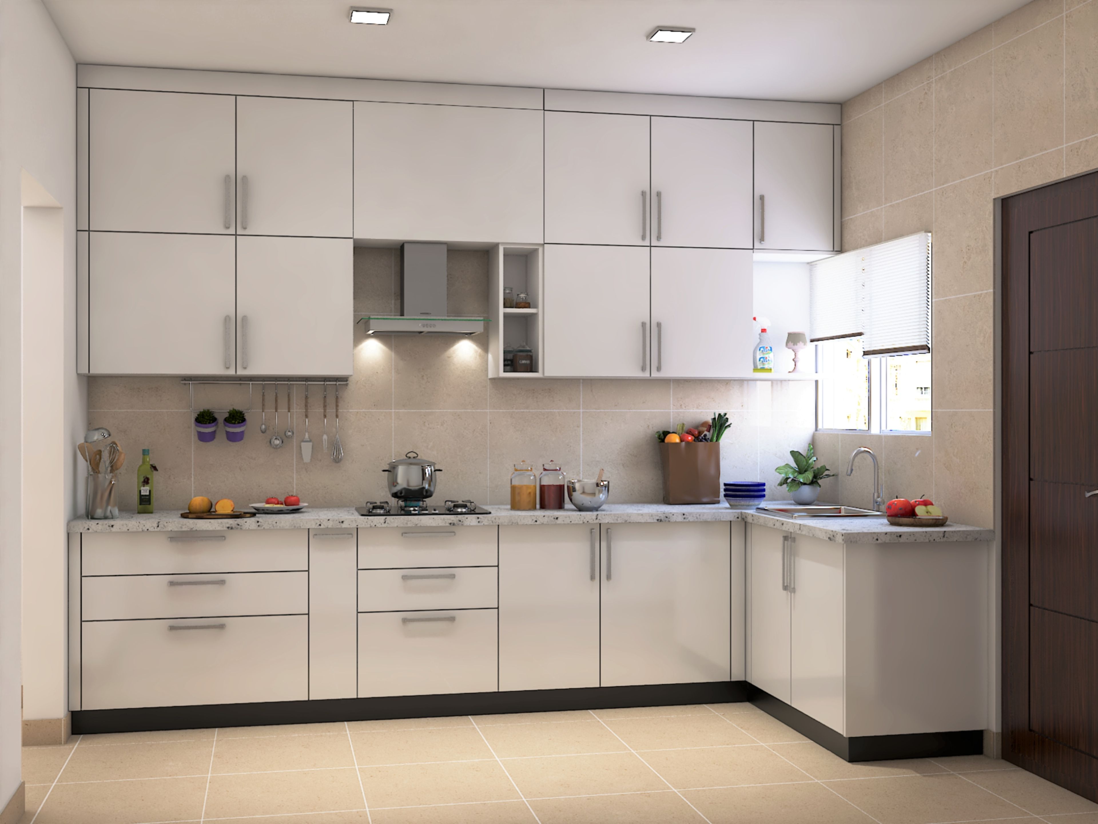Modern Style L-Shaped Kitchen
