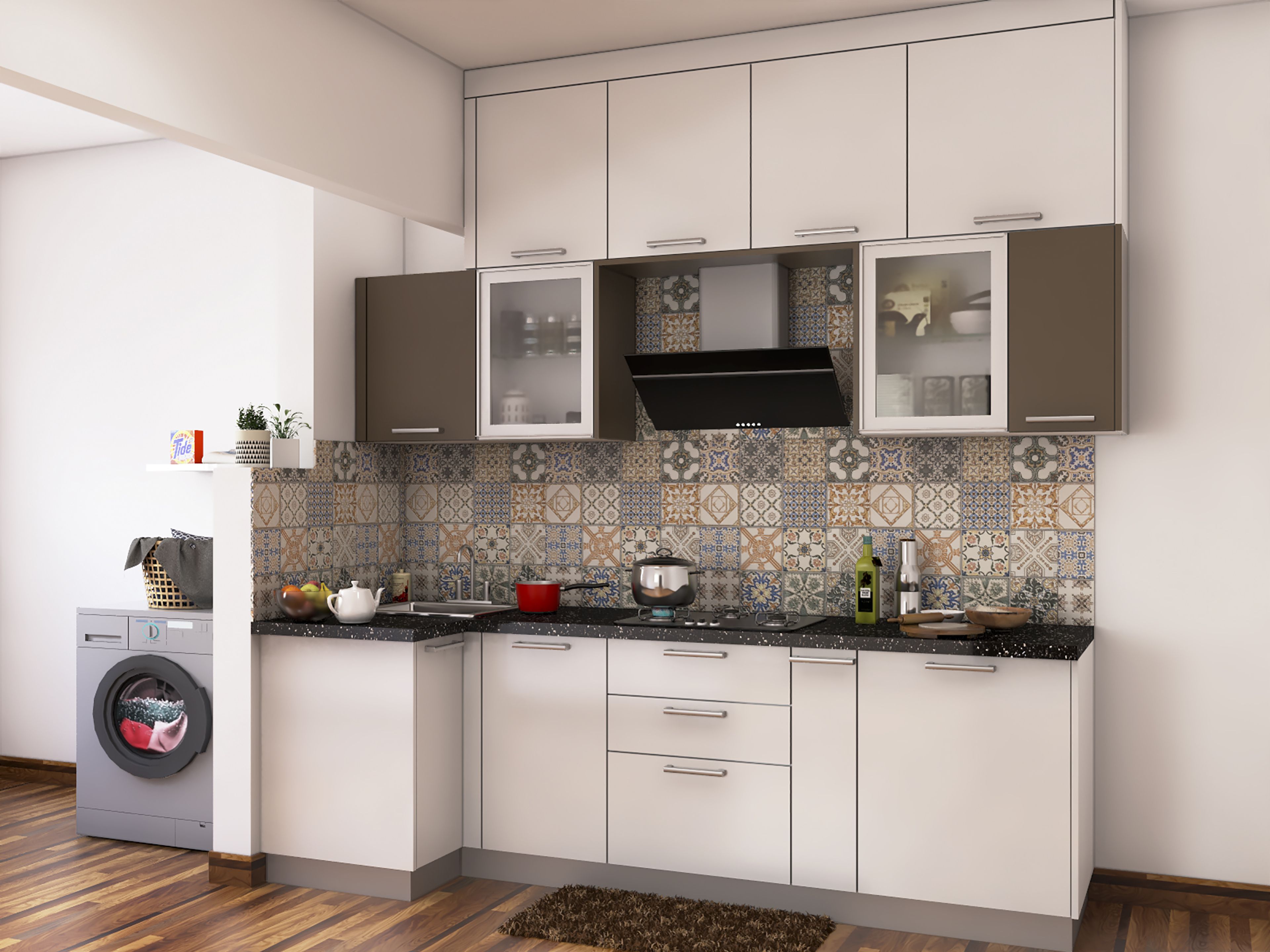 Dual-Toned Economical Kitchen