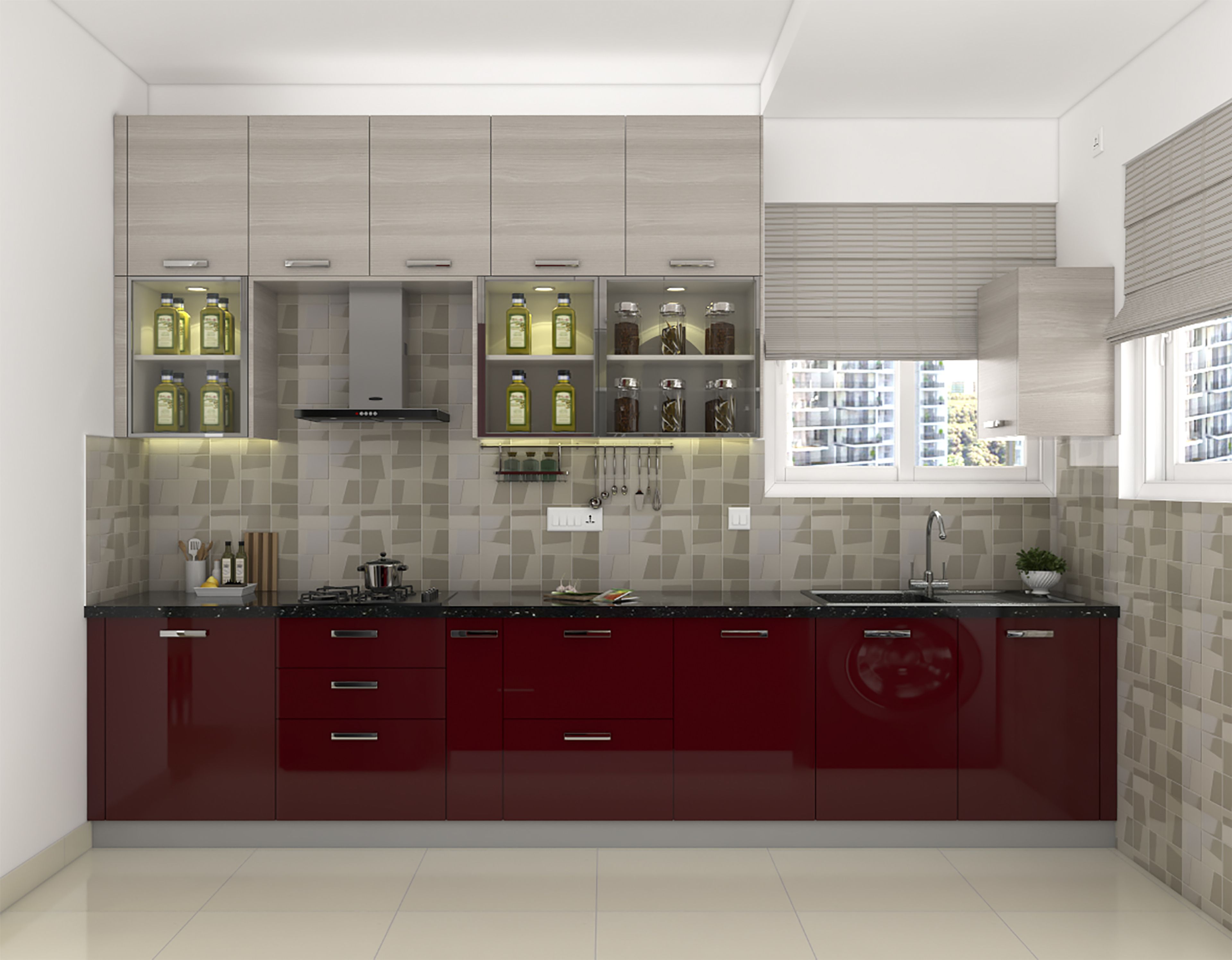 Sleek Contemporary Open Kitchen