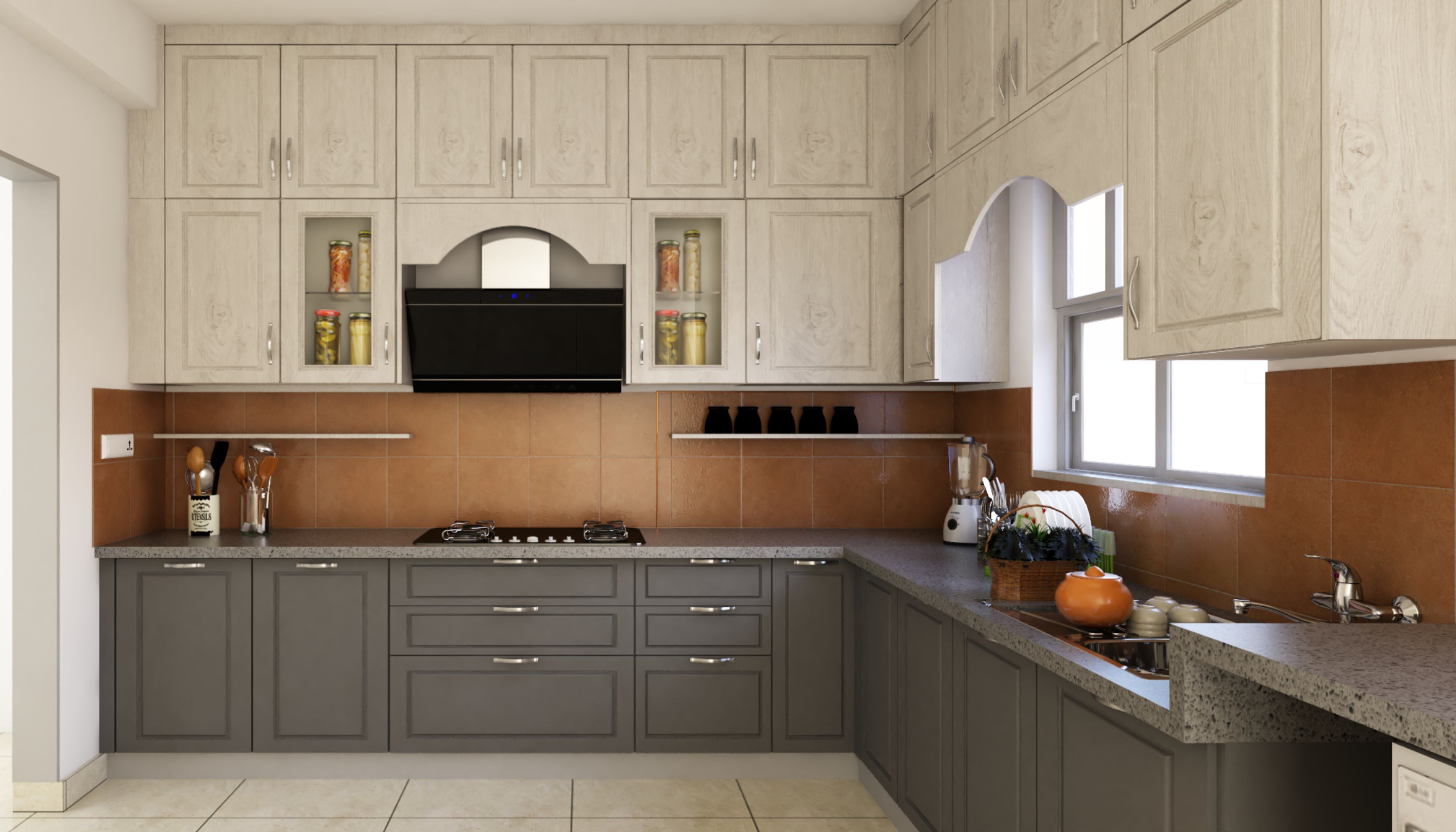 L-Shaped Max Convenience Kitchen