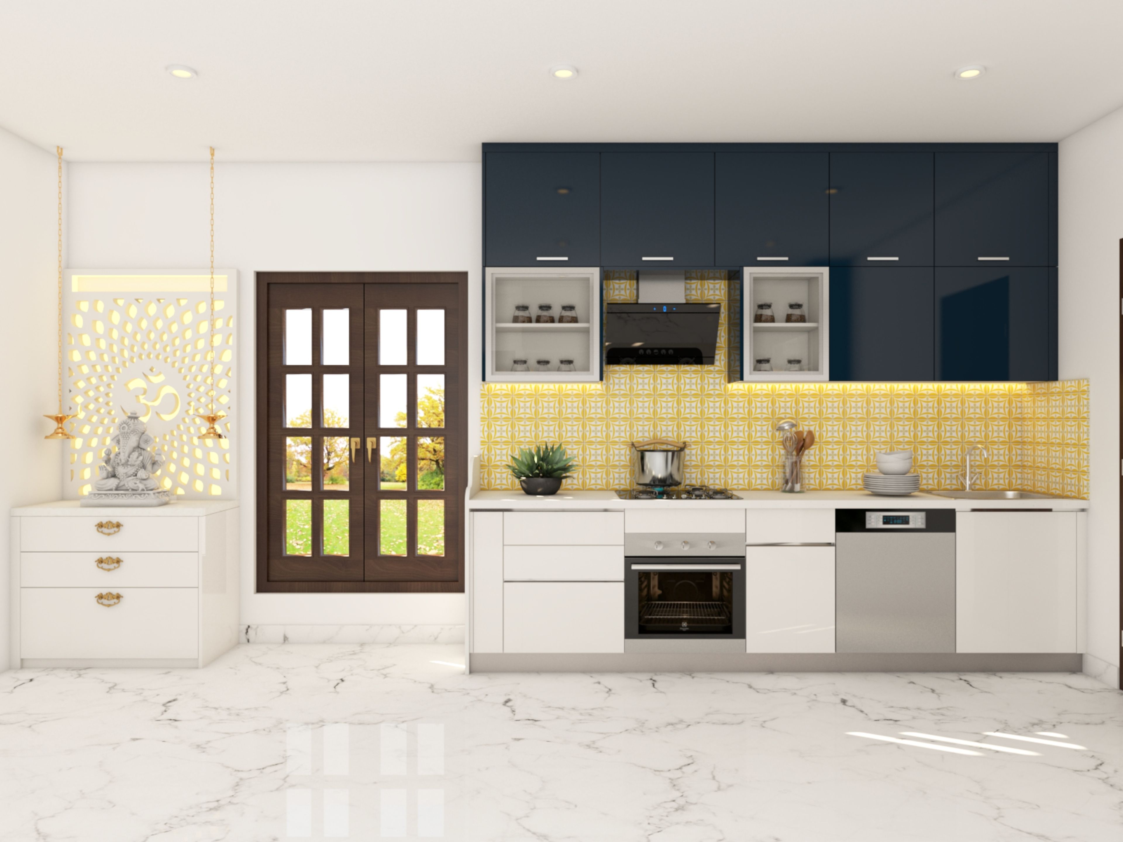 Vibrant Contemporary Kitchen