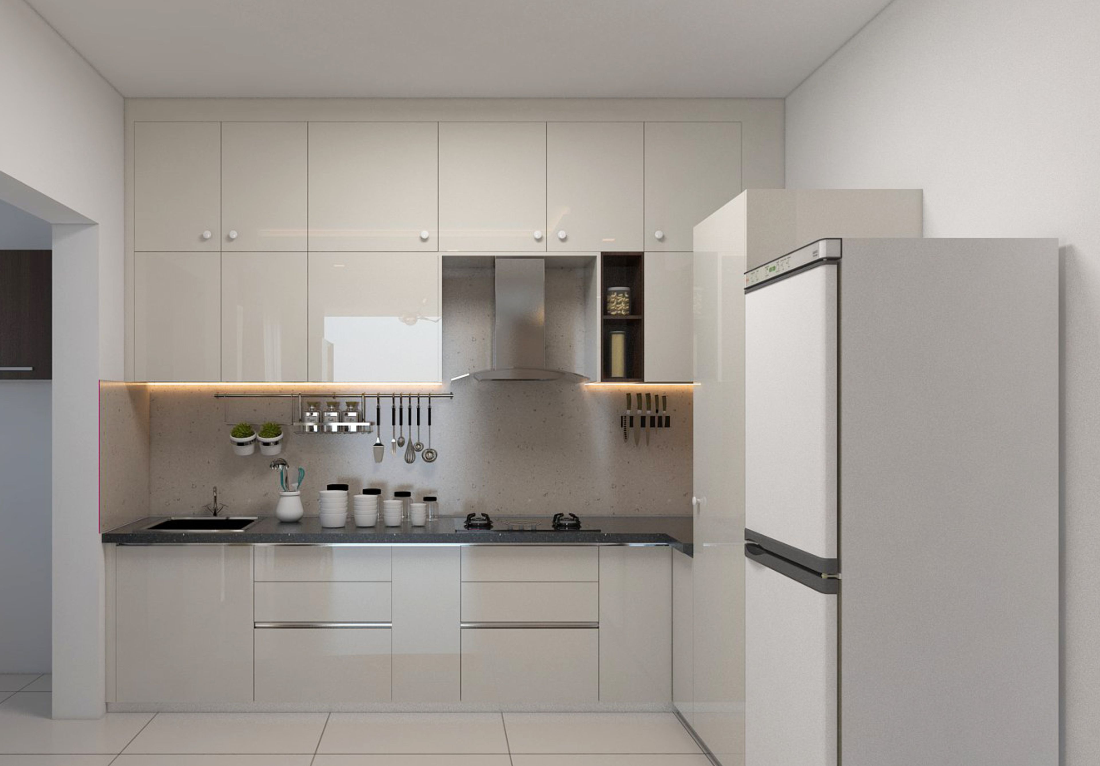 L-Shaped Modern Kitchen