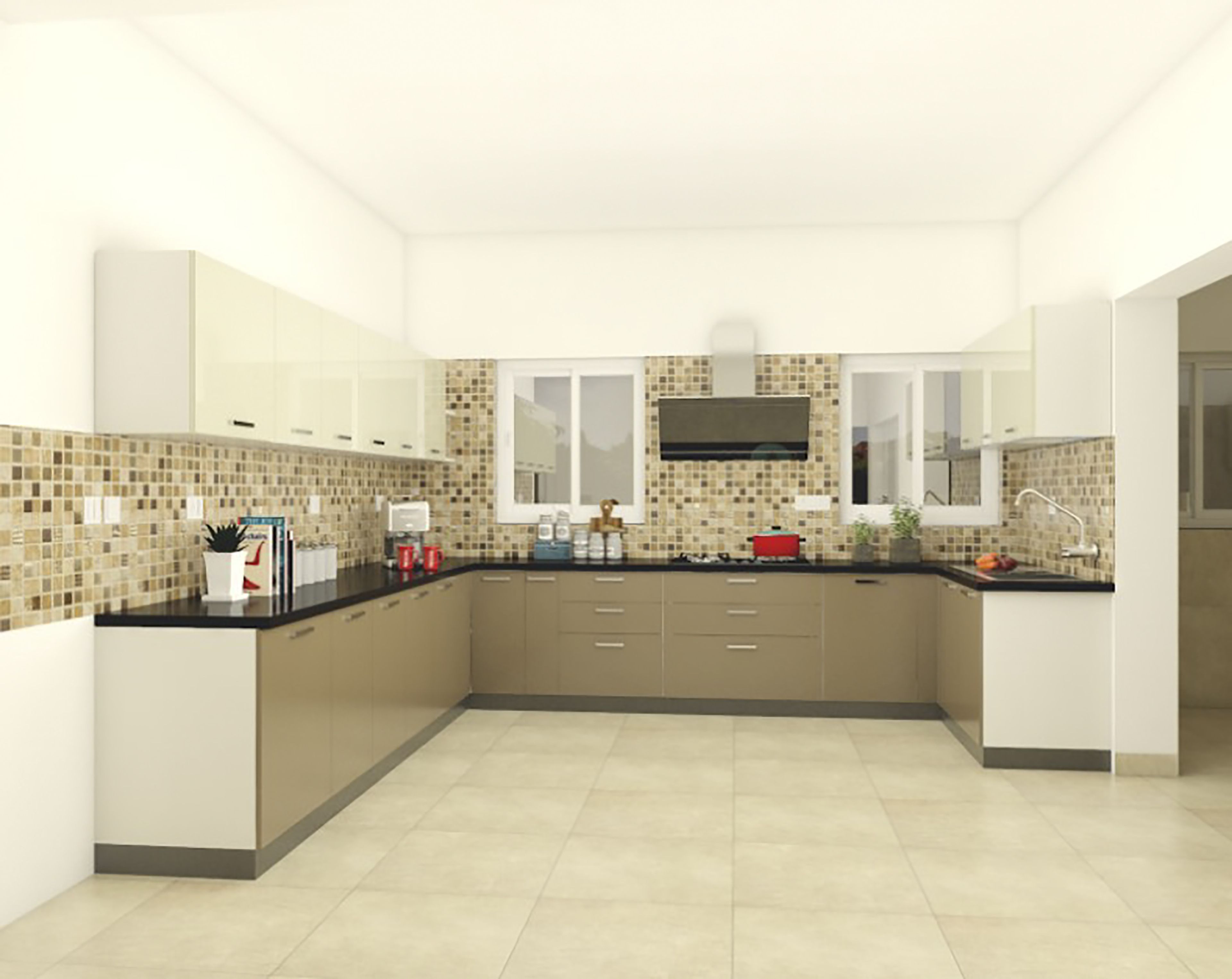 U-Shaped Ergonomic Kitchen