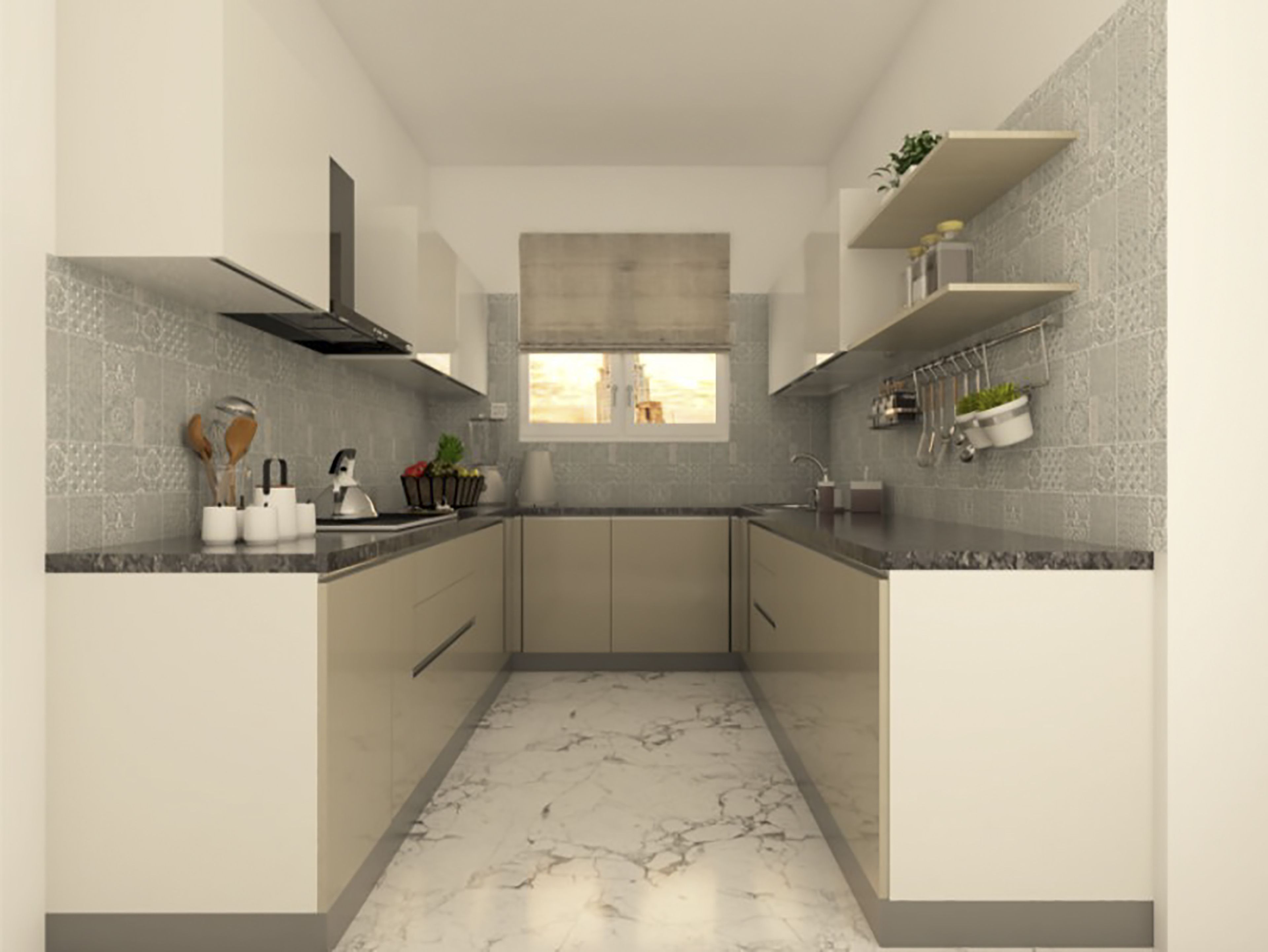 U-Shaped Contemporary Kitchen