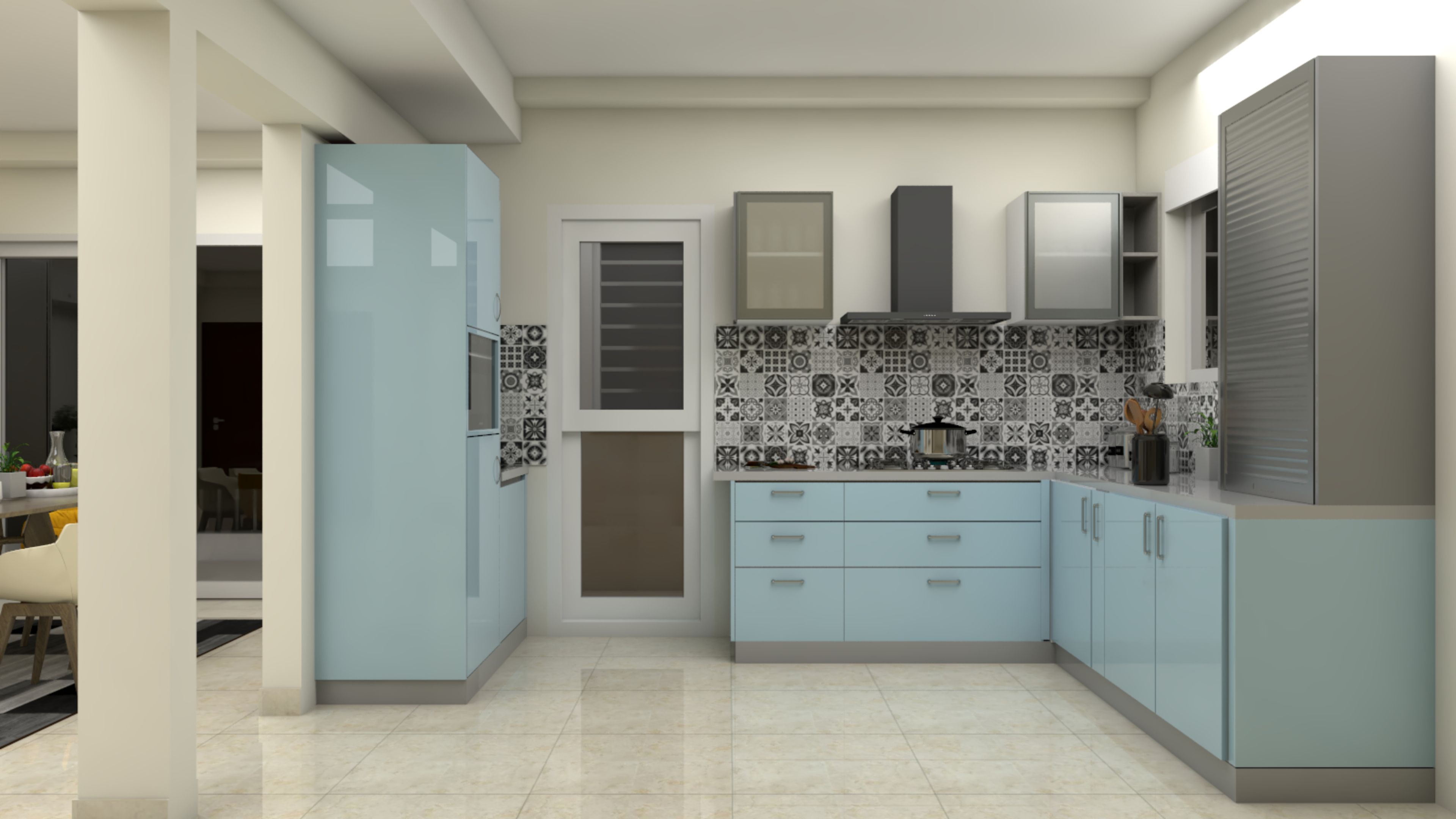 L-Shaped Modular Kitchen