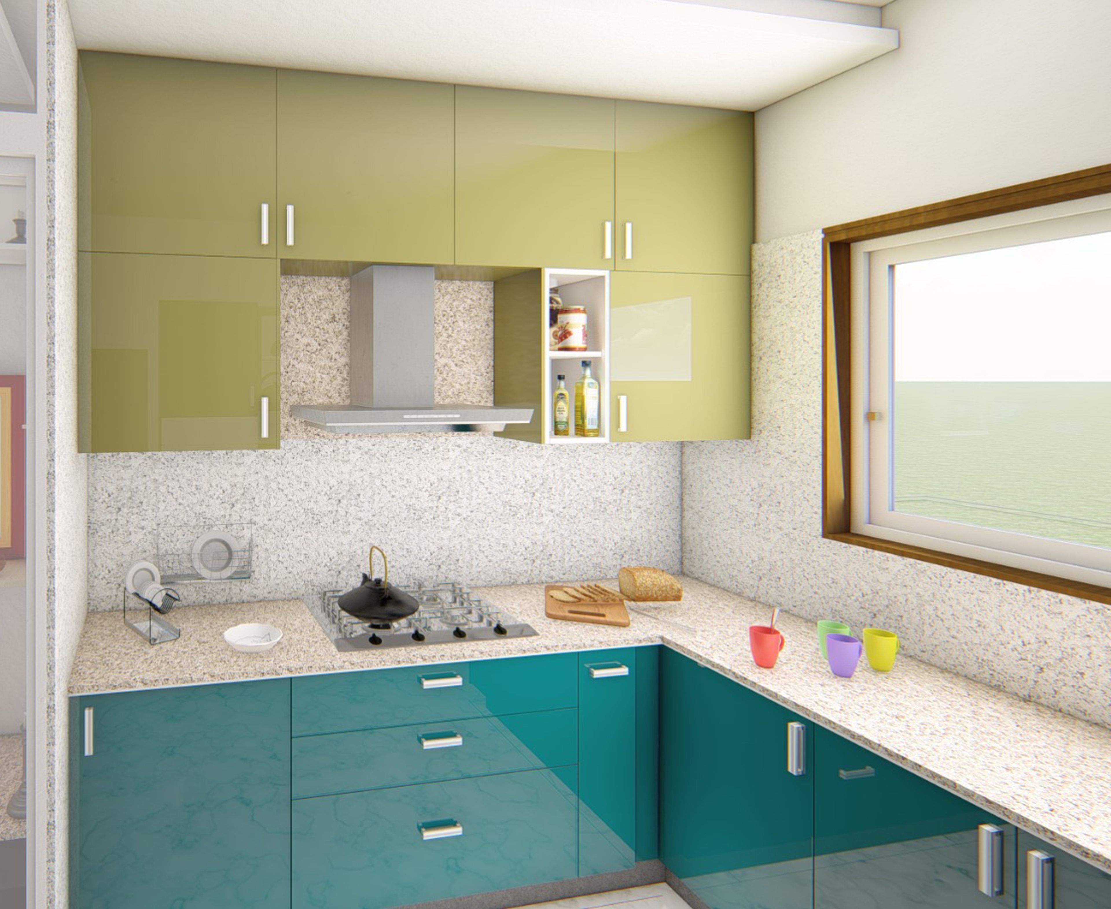 Contemporary Lime Kitchen