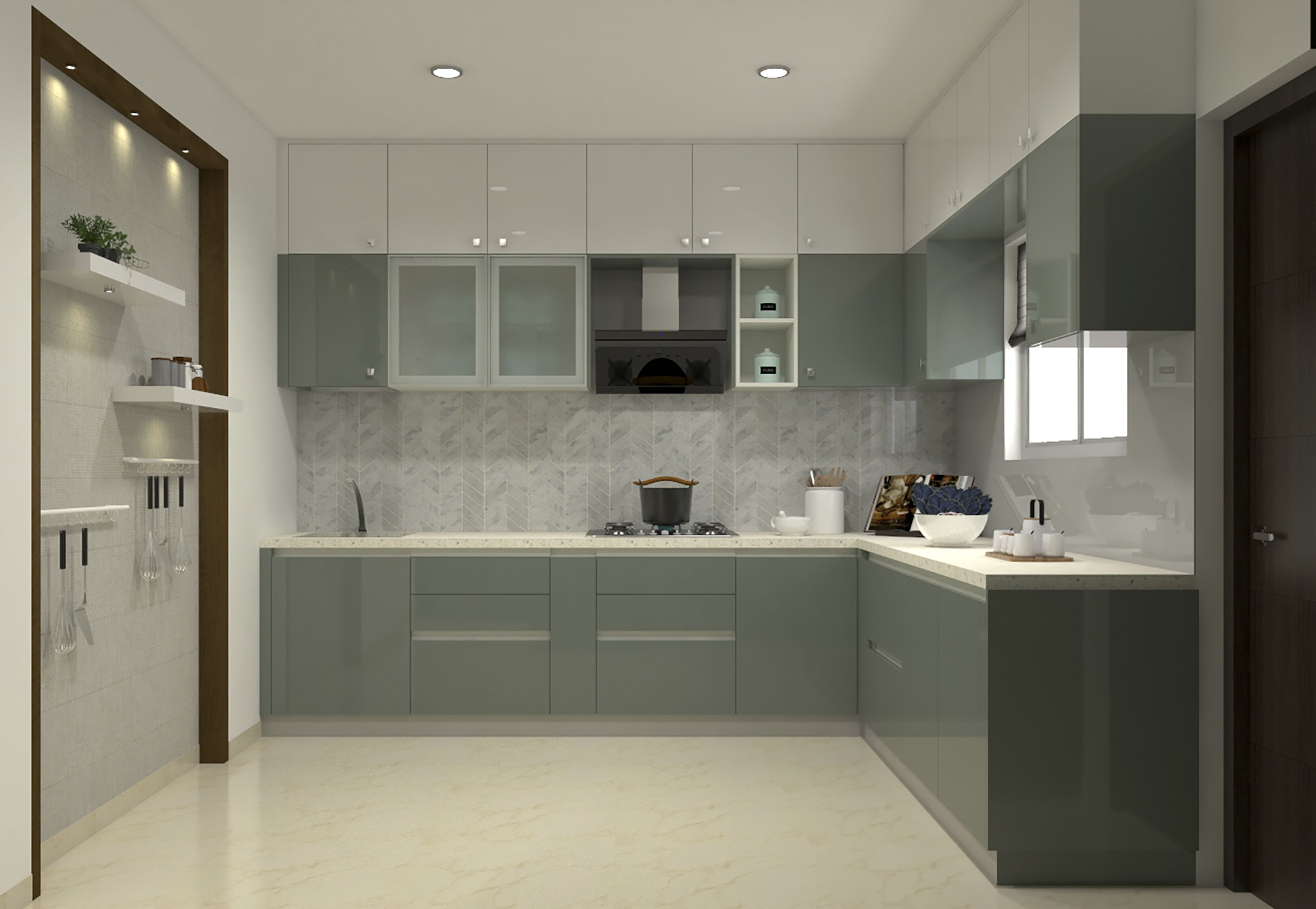 Dual-Toned Modern Kitchen