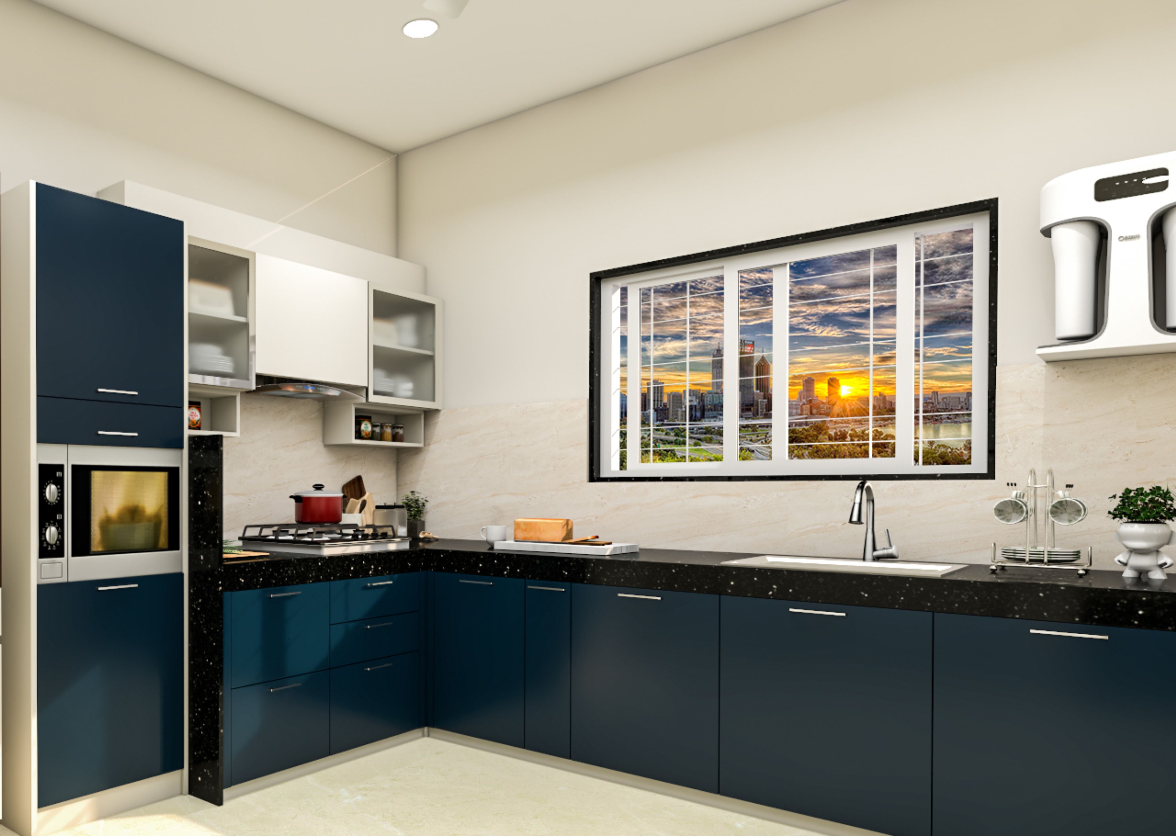 Stylish L-Shaped Kitchen