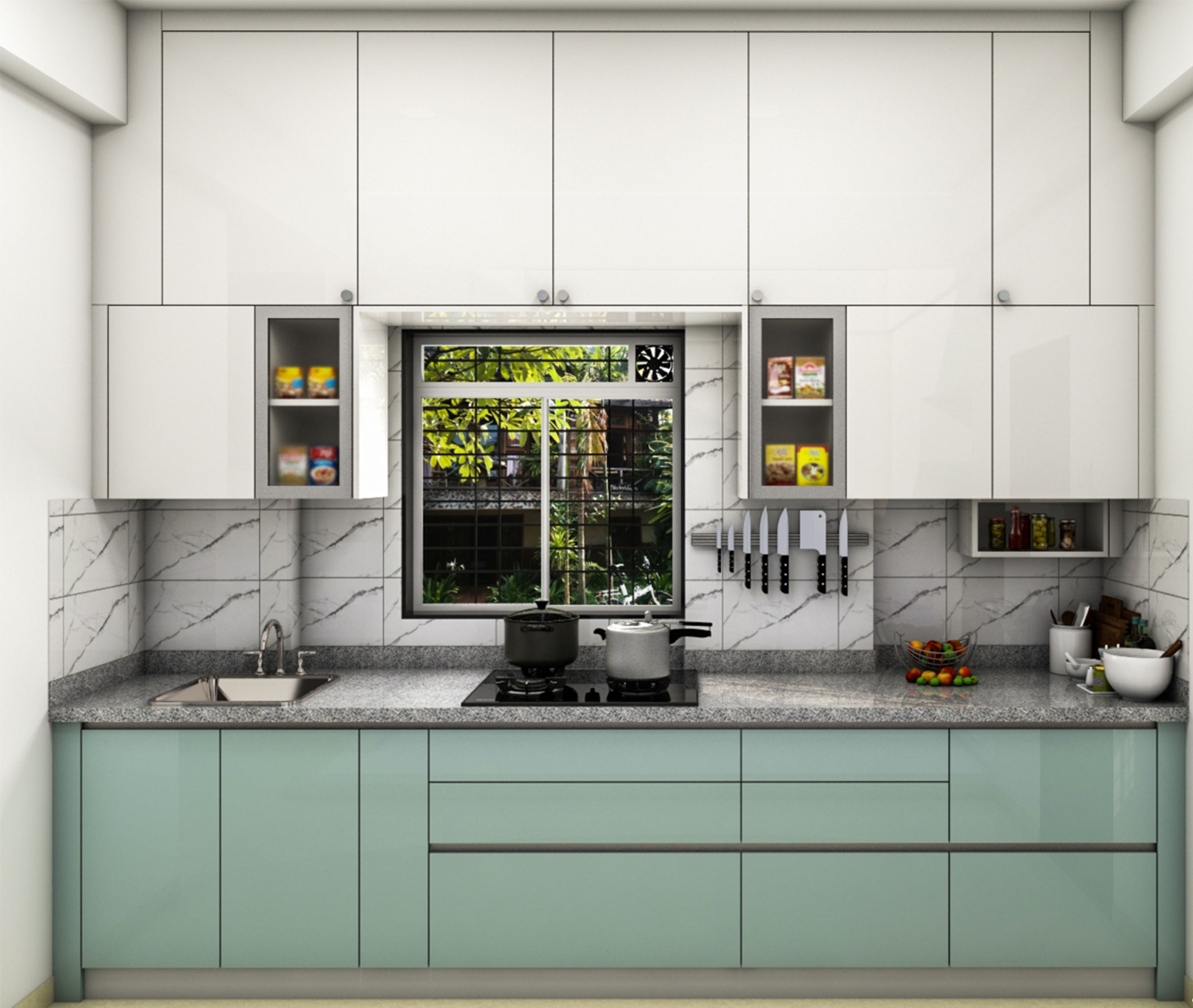 Dual-Tone Modern Kitchen