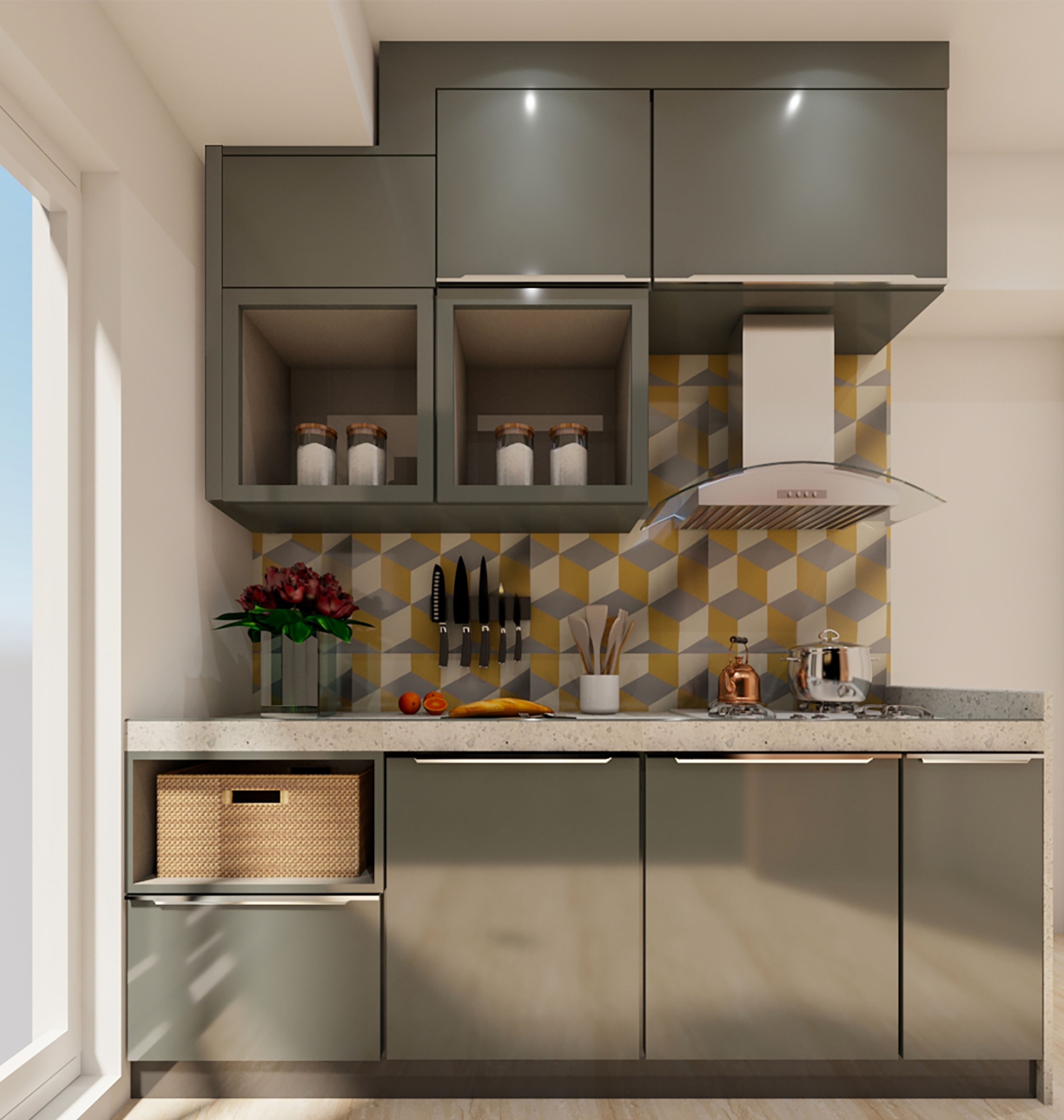 Compact Parallel Kitchen