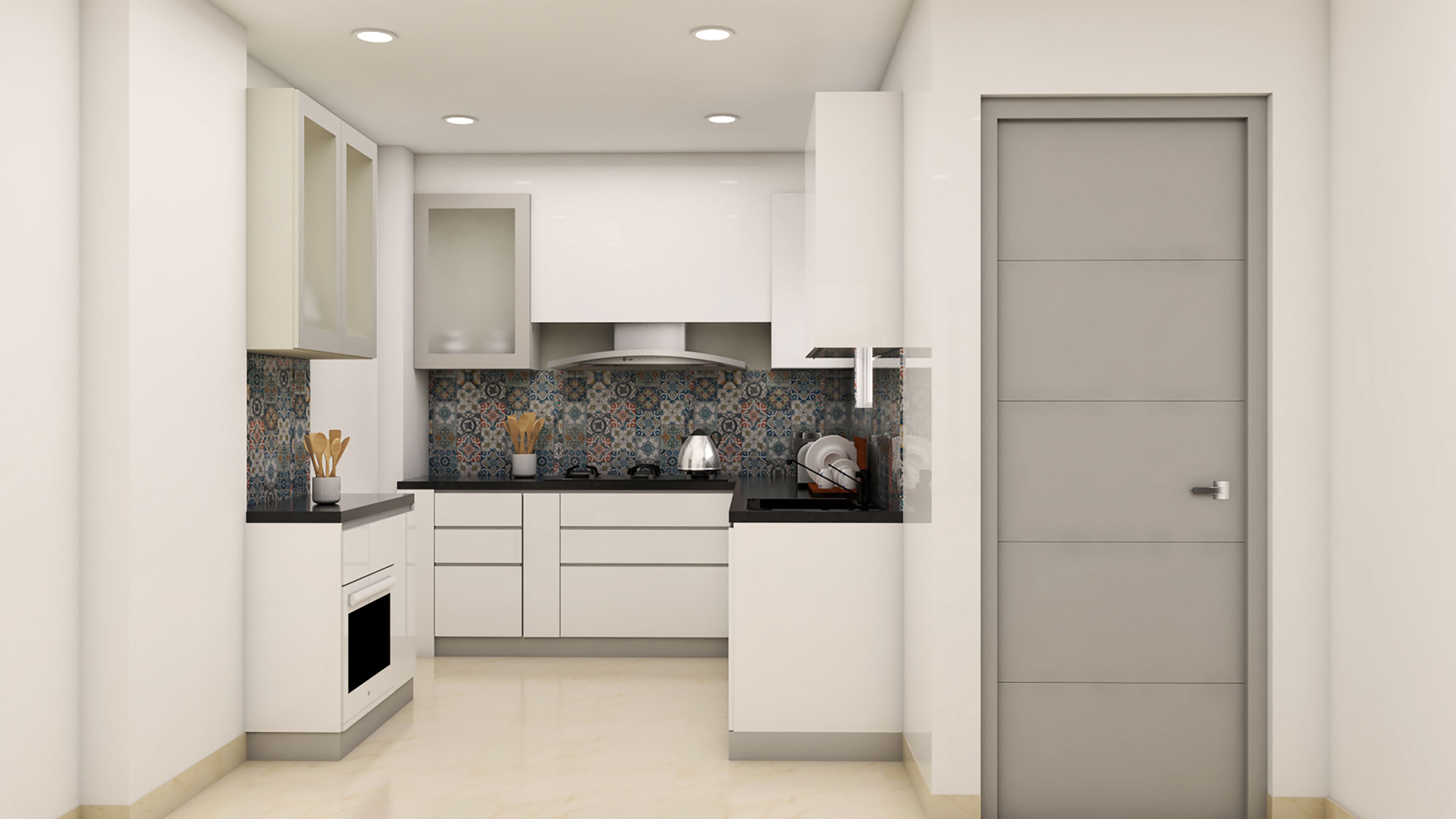 Square Modular Kitchen