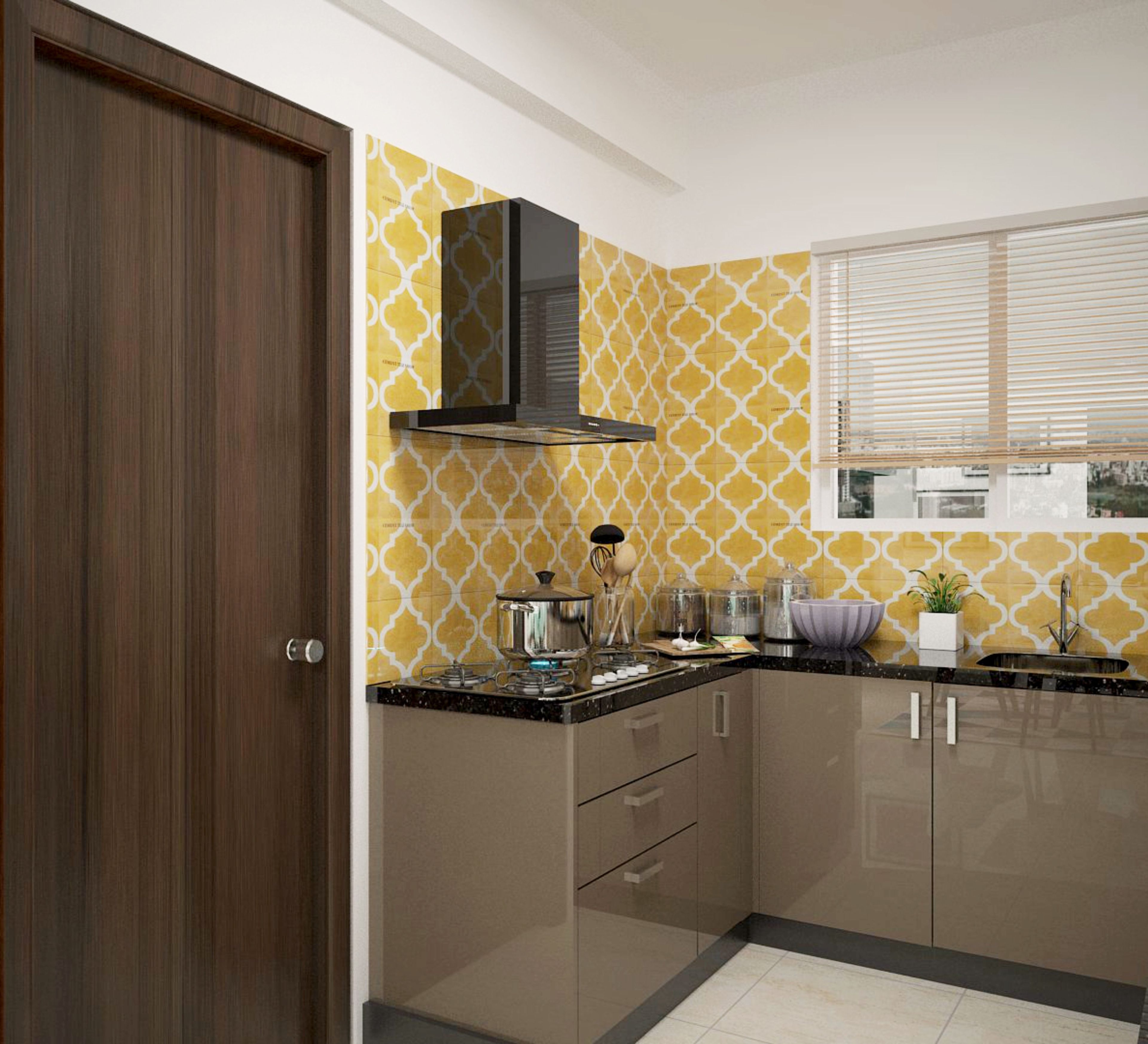 Two-Toned L-Shaped Kitchen