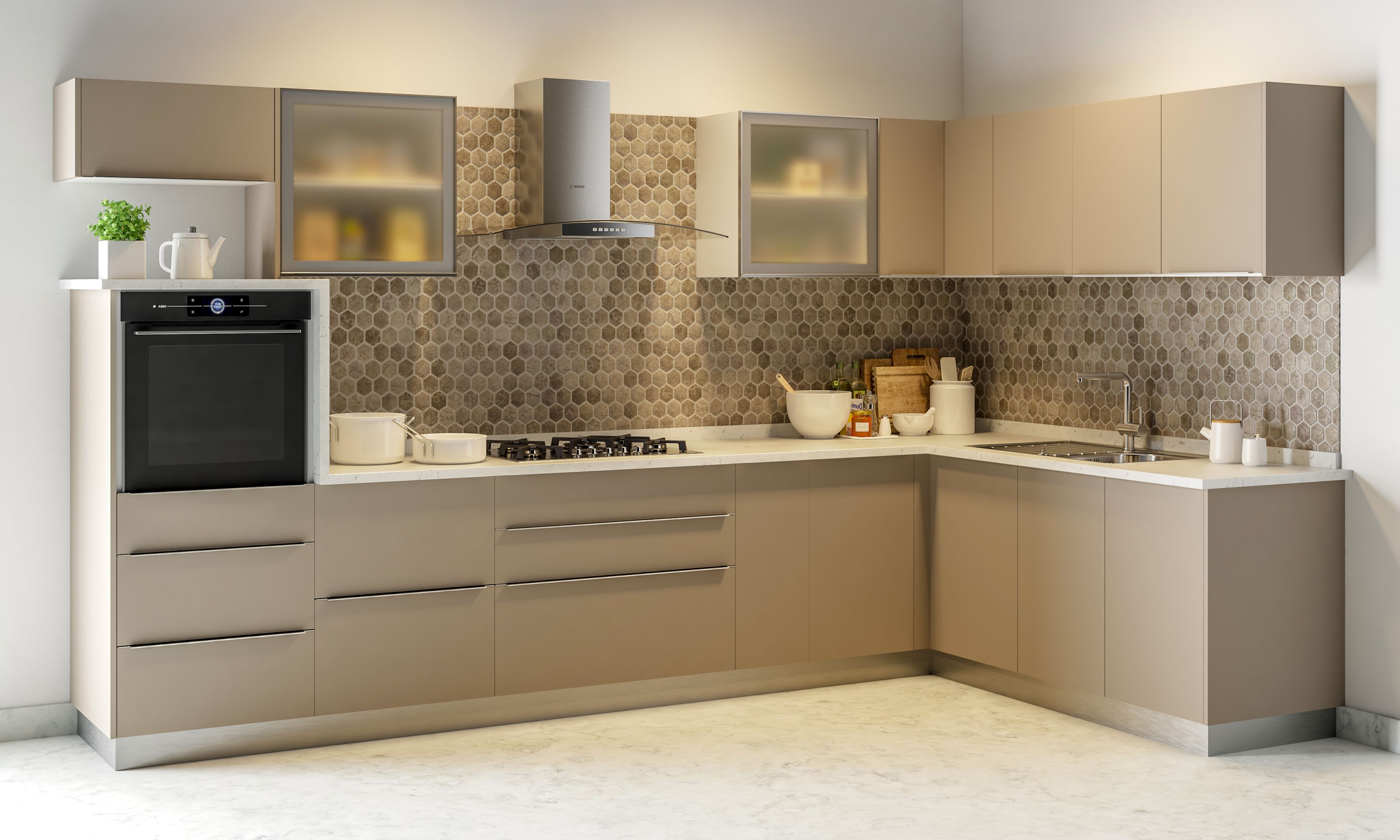 Max Convenience L-Shaped Kitchen