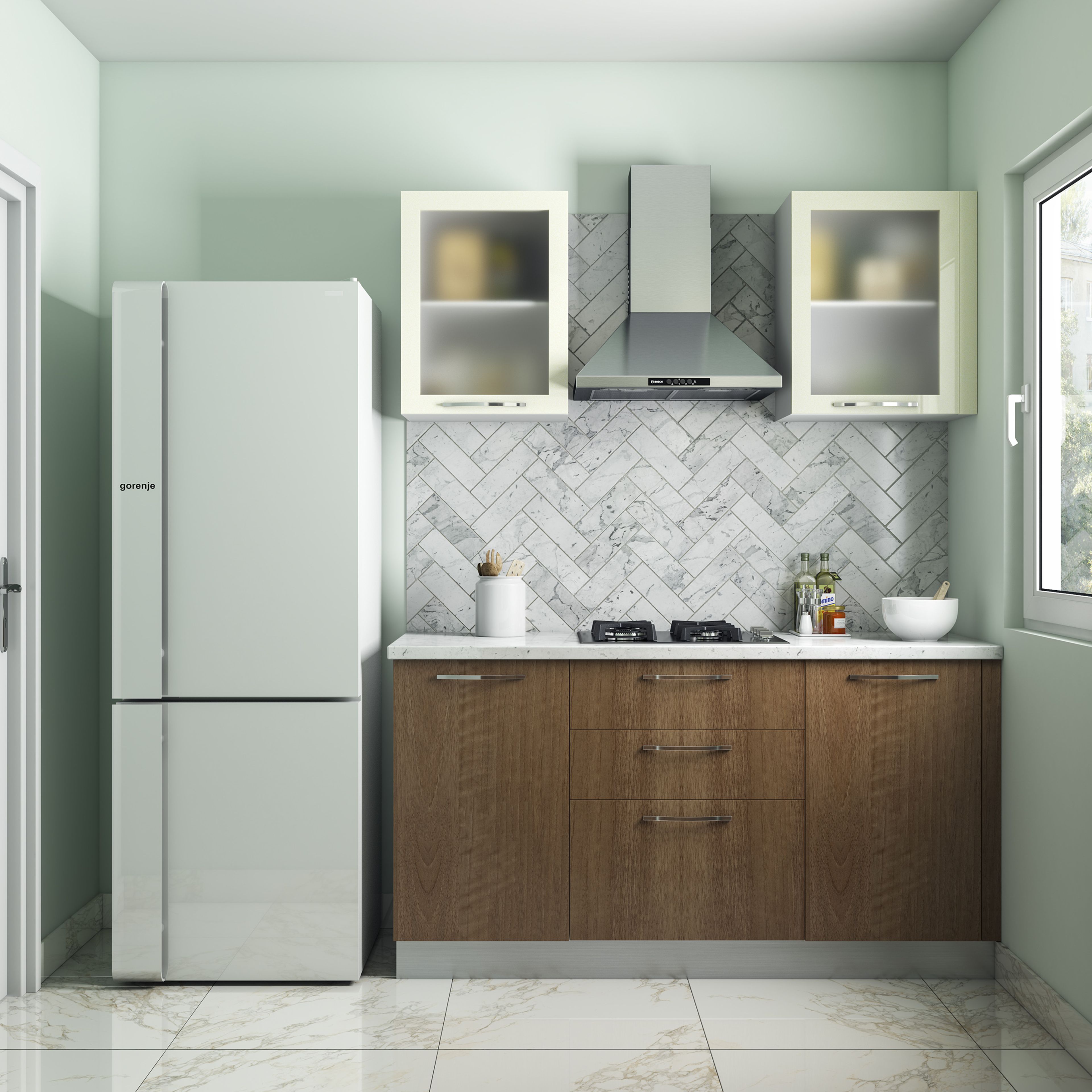 Premium Walnut Kitchen