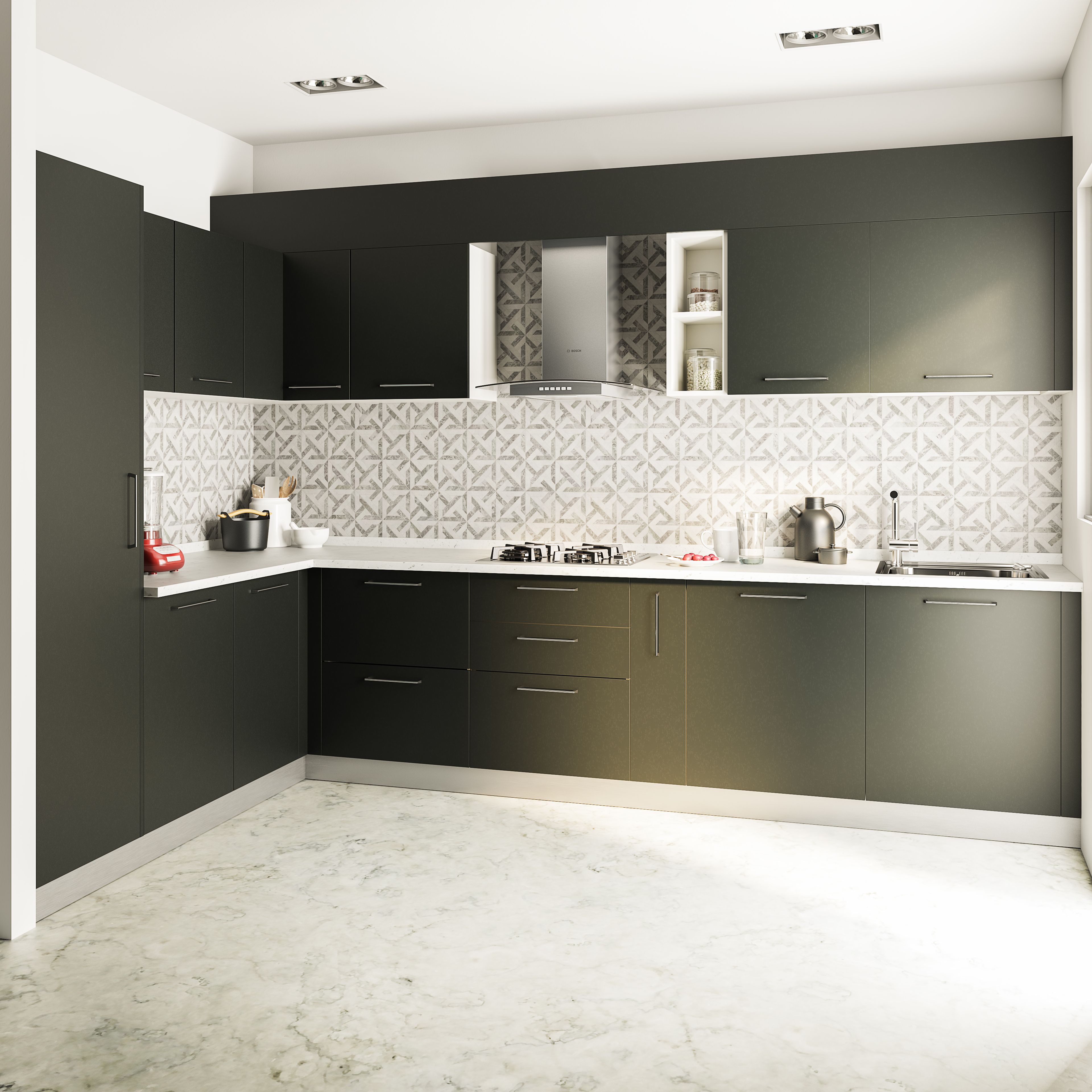 Dove Grey Contemporary Kitchen