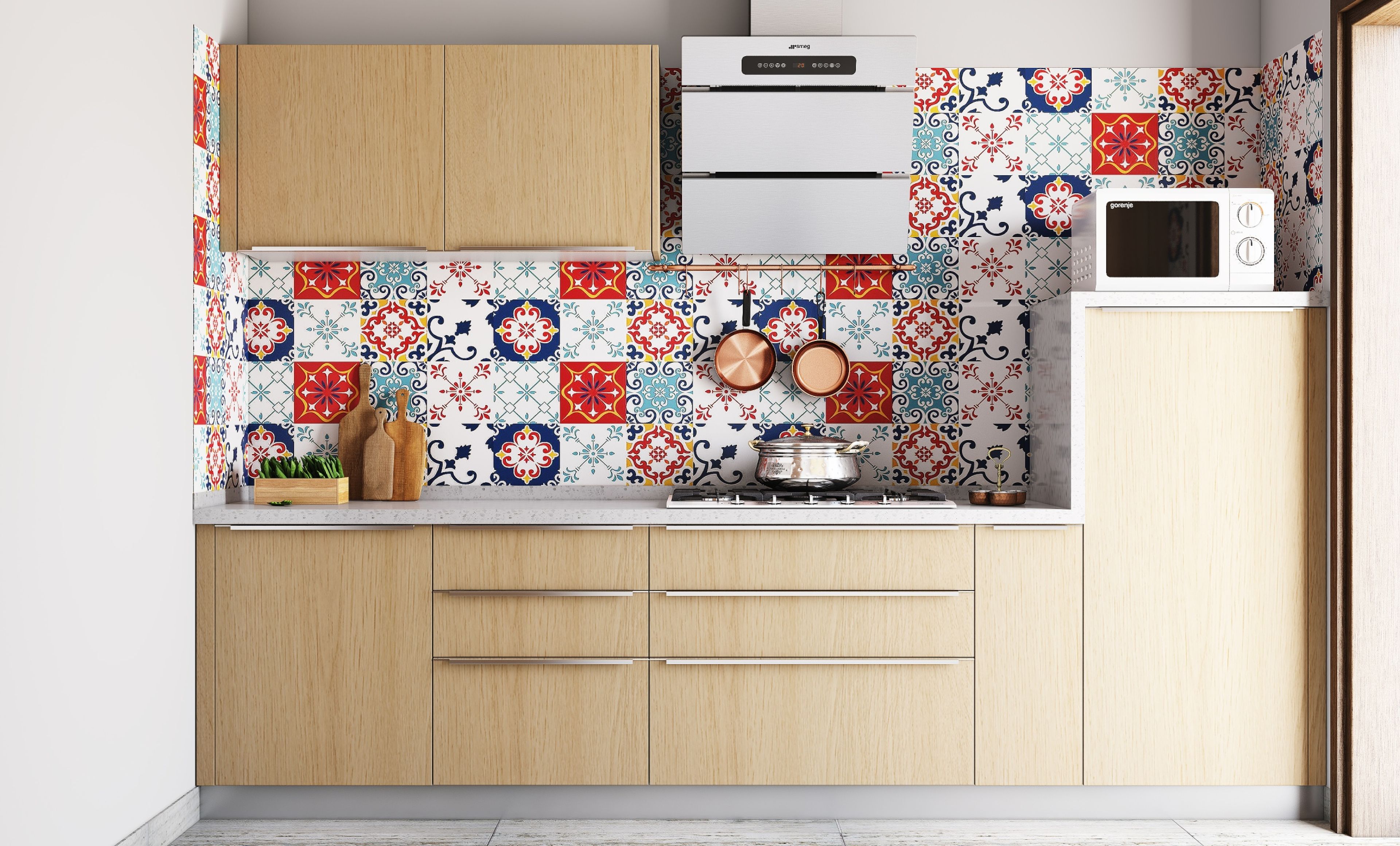 Contemporary Parallel Modular Kitchen