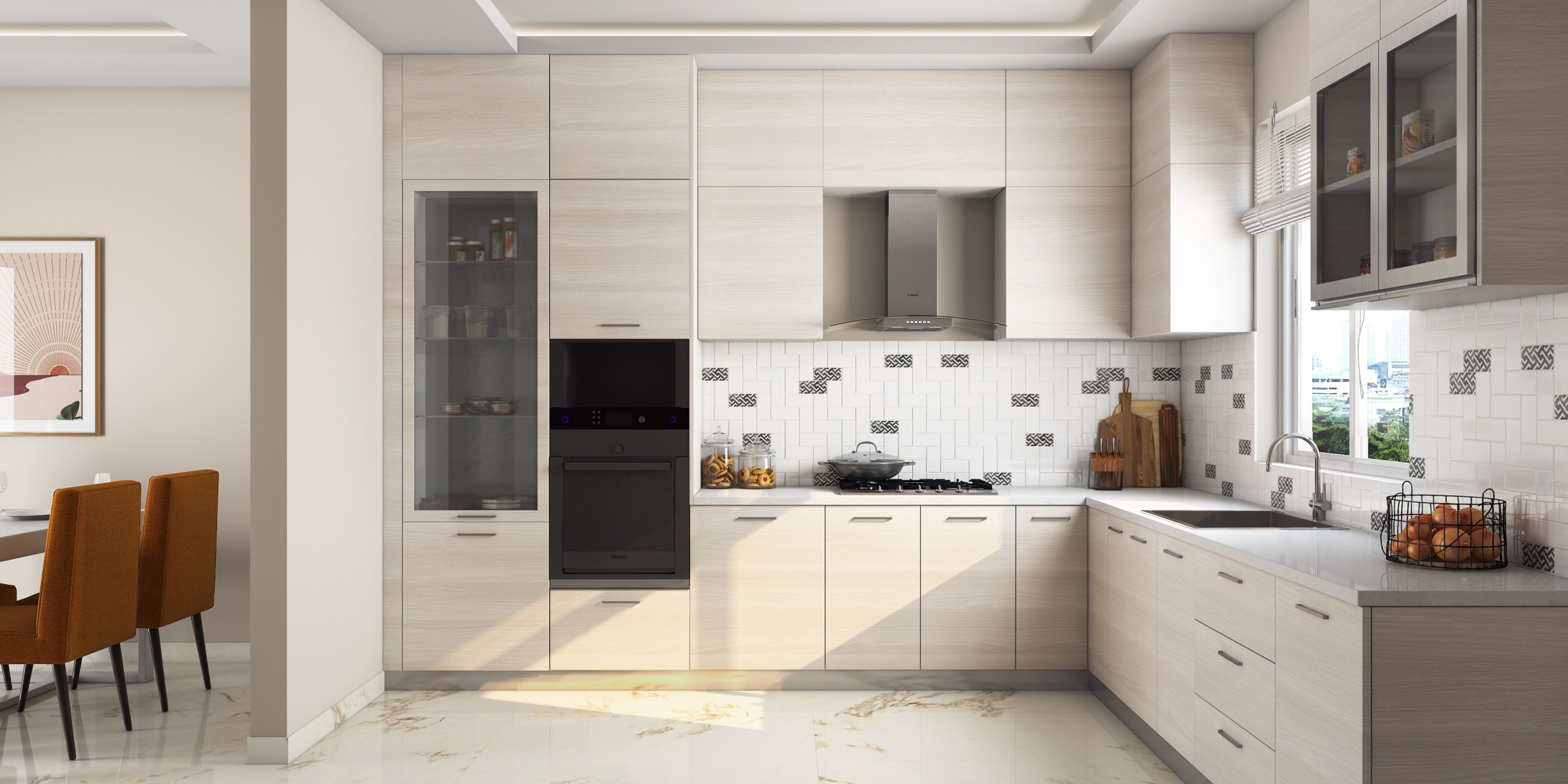 Modern Style L-Shaped Kitchen