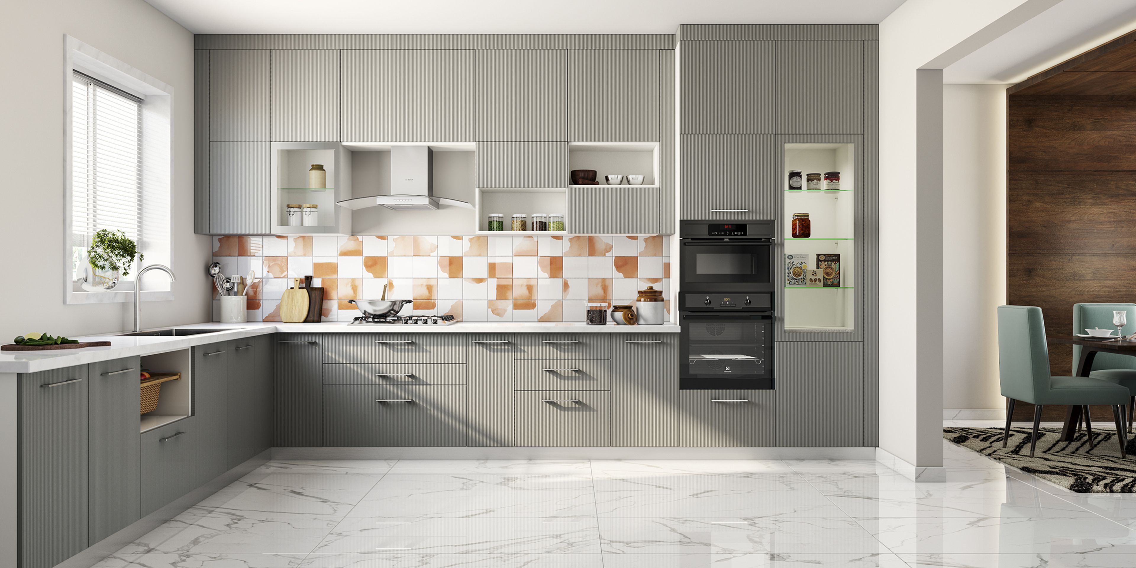 Premium L-Shaped Modular Kitchen