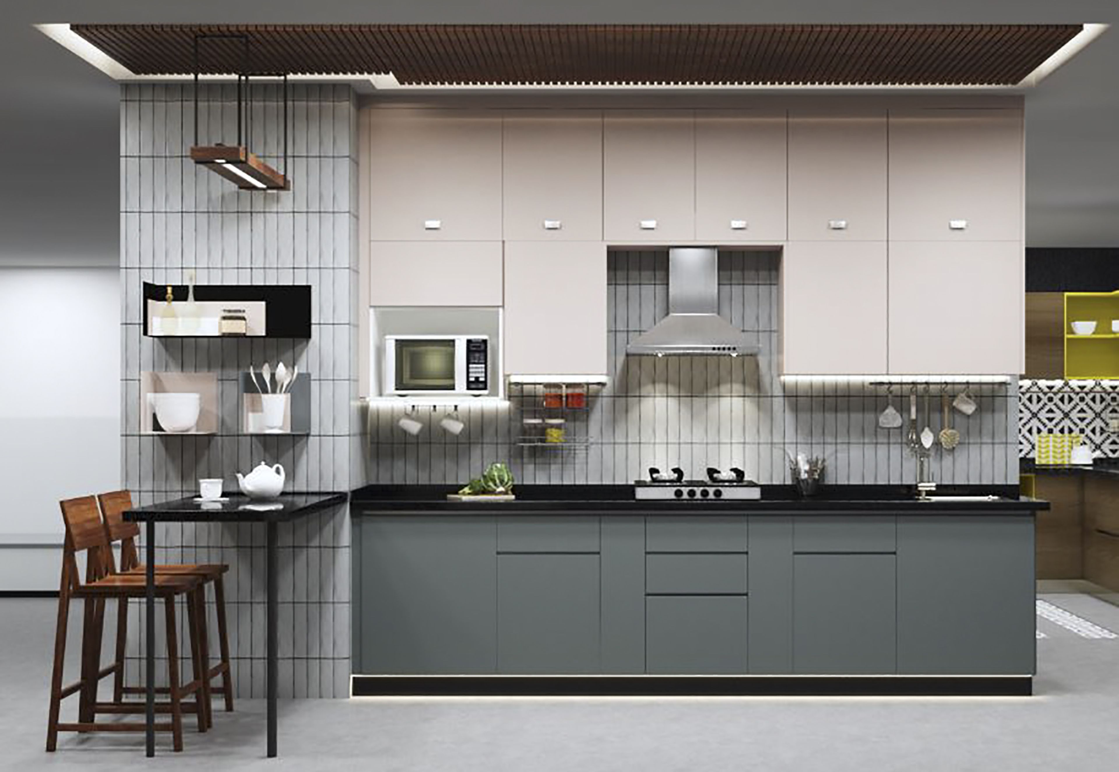 Modern Straight Line Kitchen