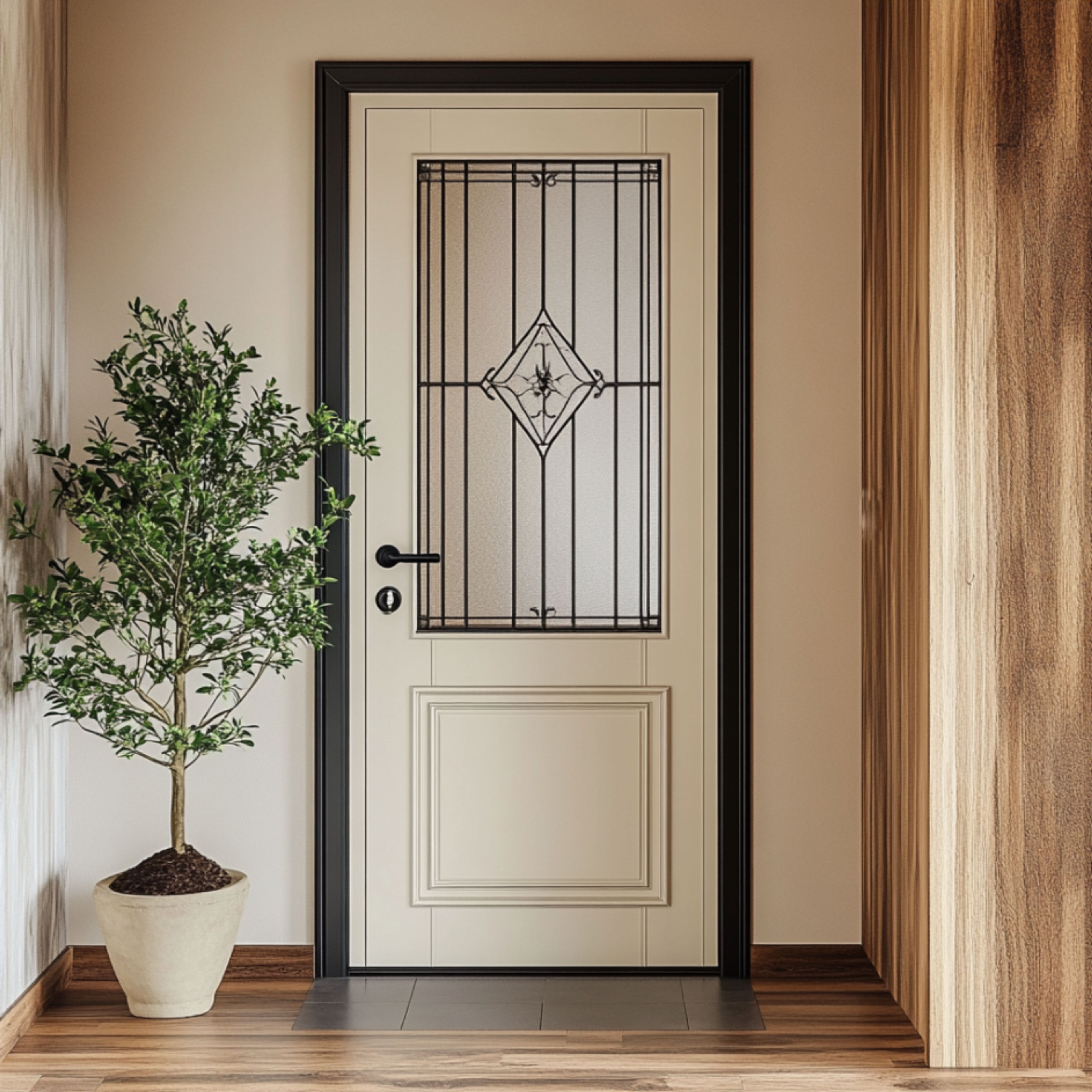 Classic Single Entrance Door in Traditional Matte Finish