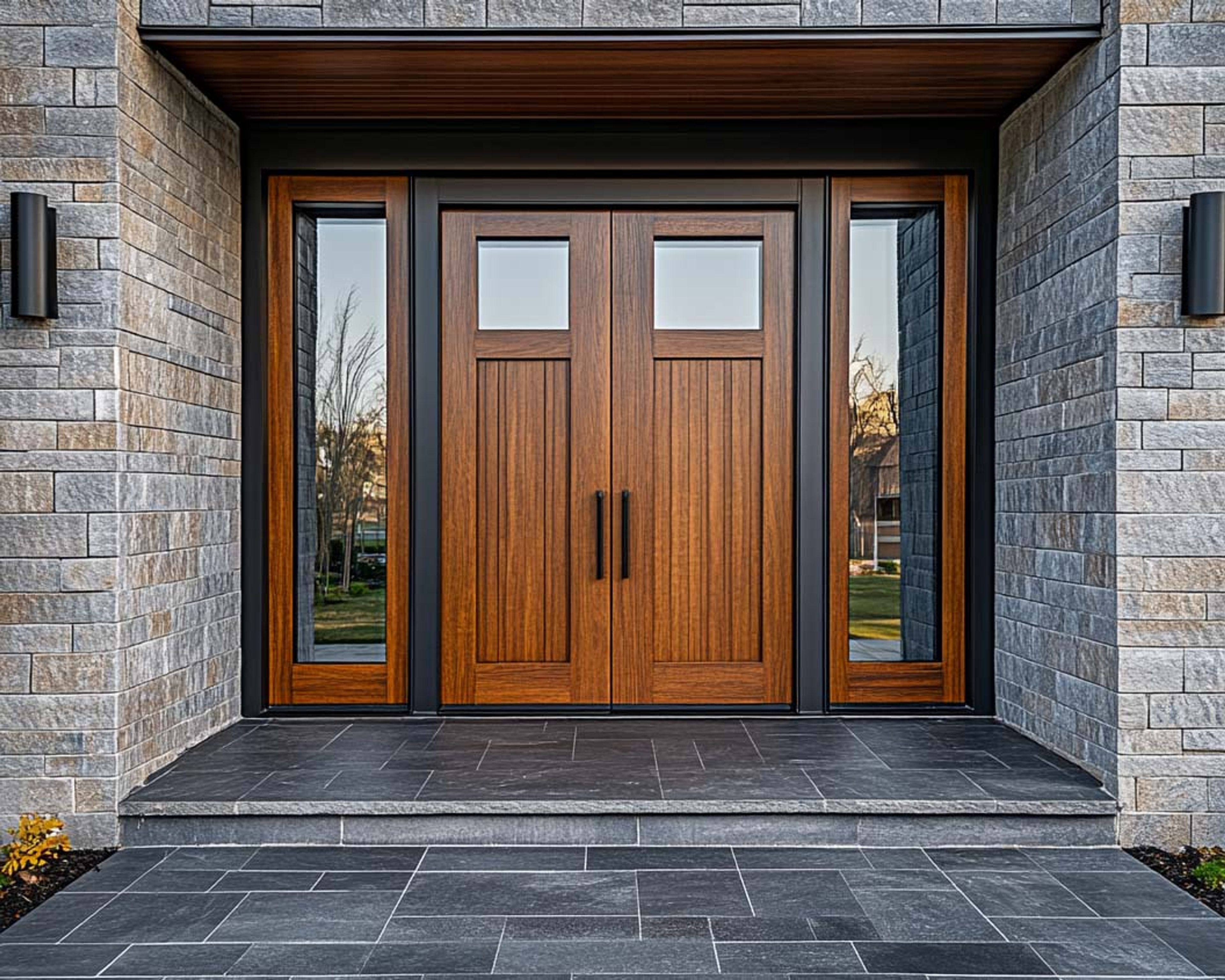 Modern Entrance Door Design With Sleek Matte Double Doors