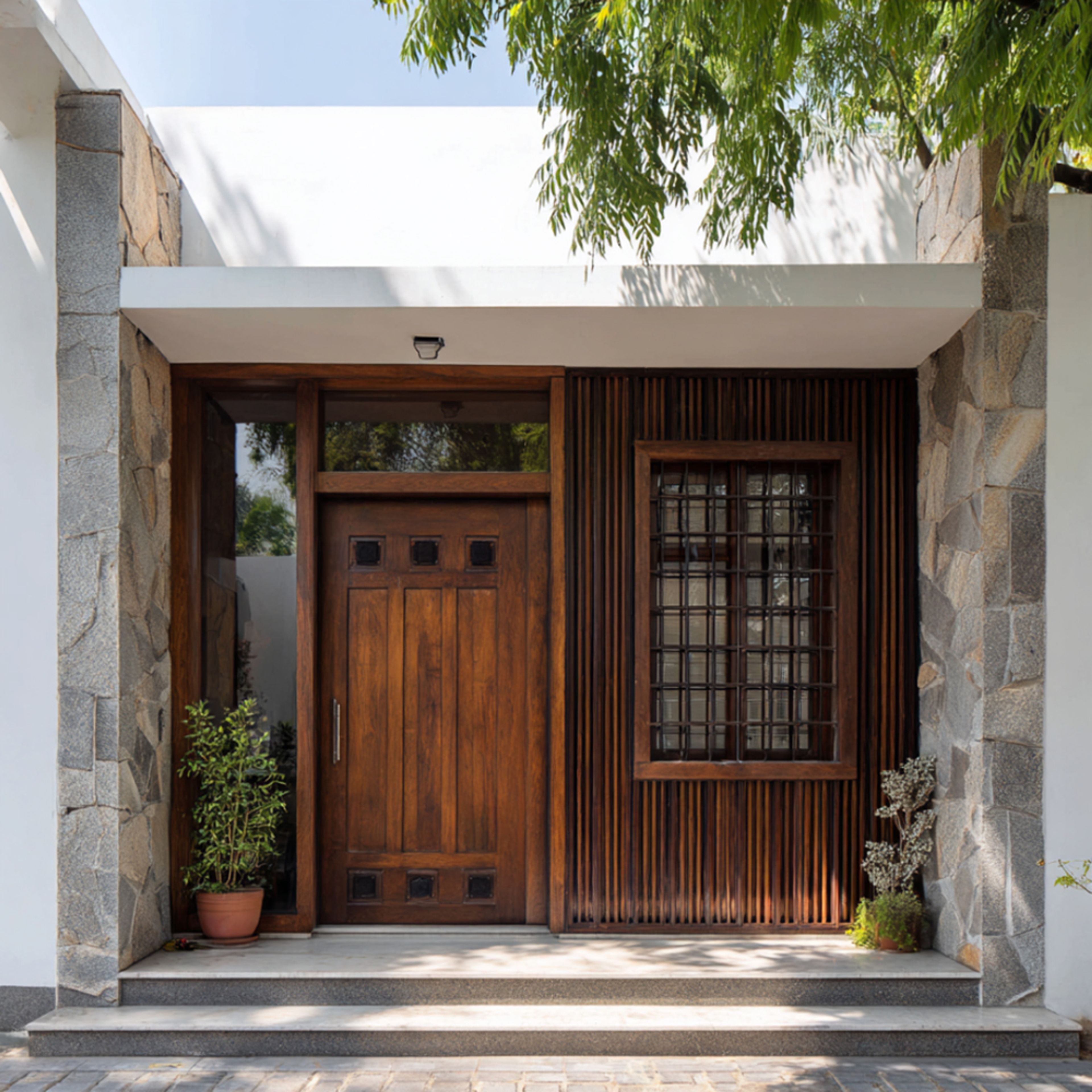 Contemporary Swing Single Door Design in Matte Finish